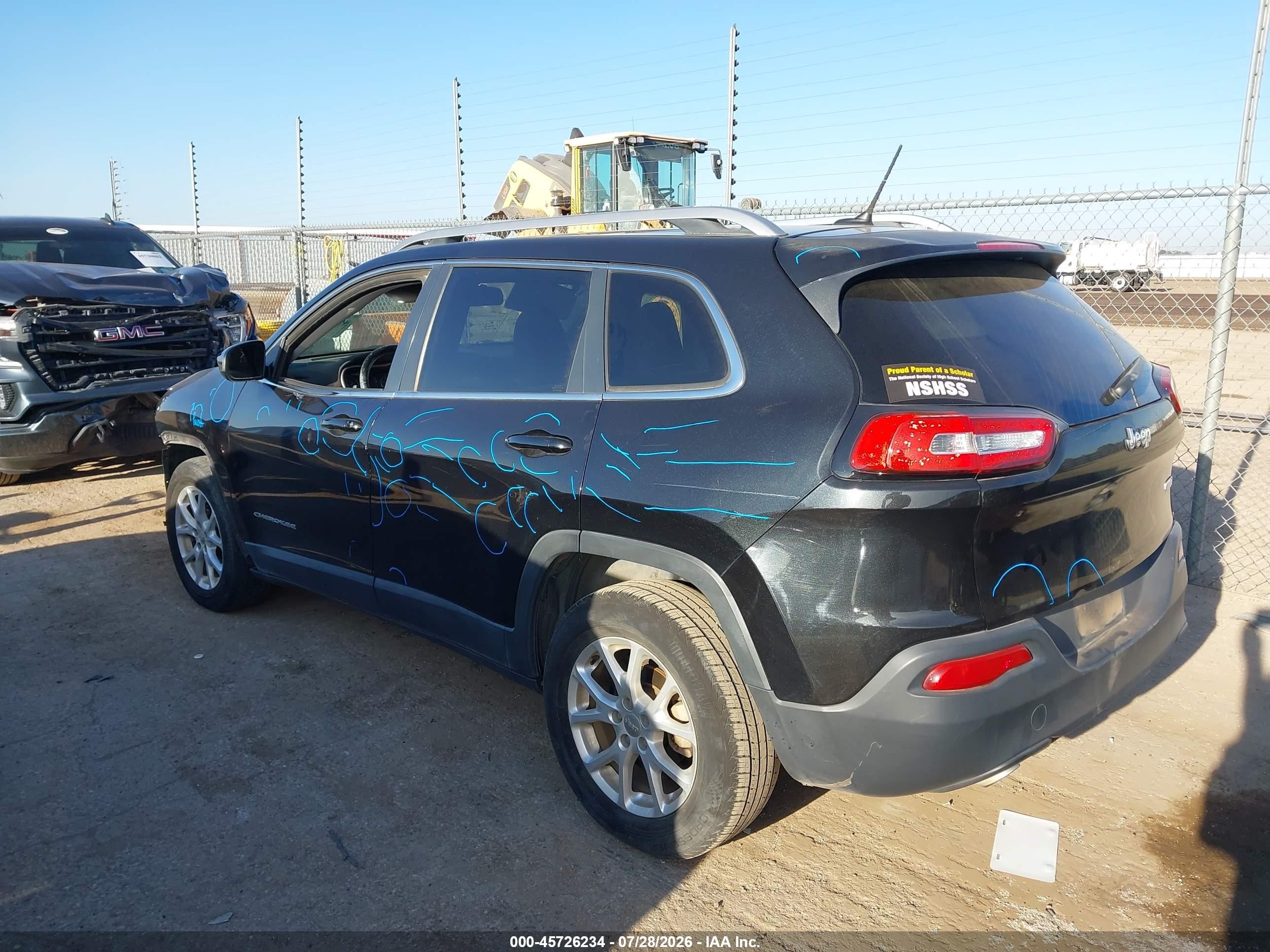2014 Jeep Cherokee Latitude Black vin: 1C4PJLCB8EW162795