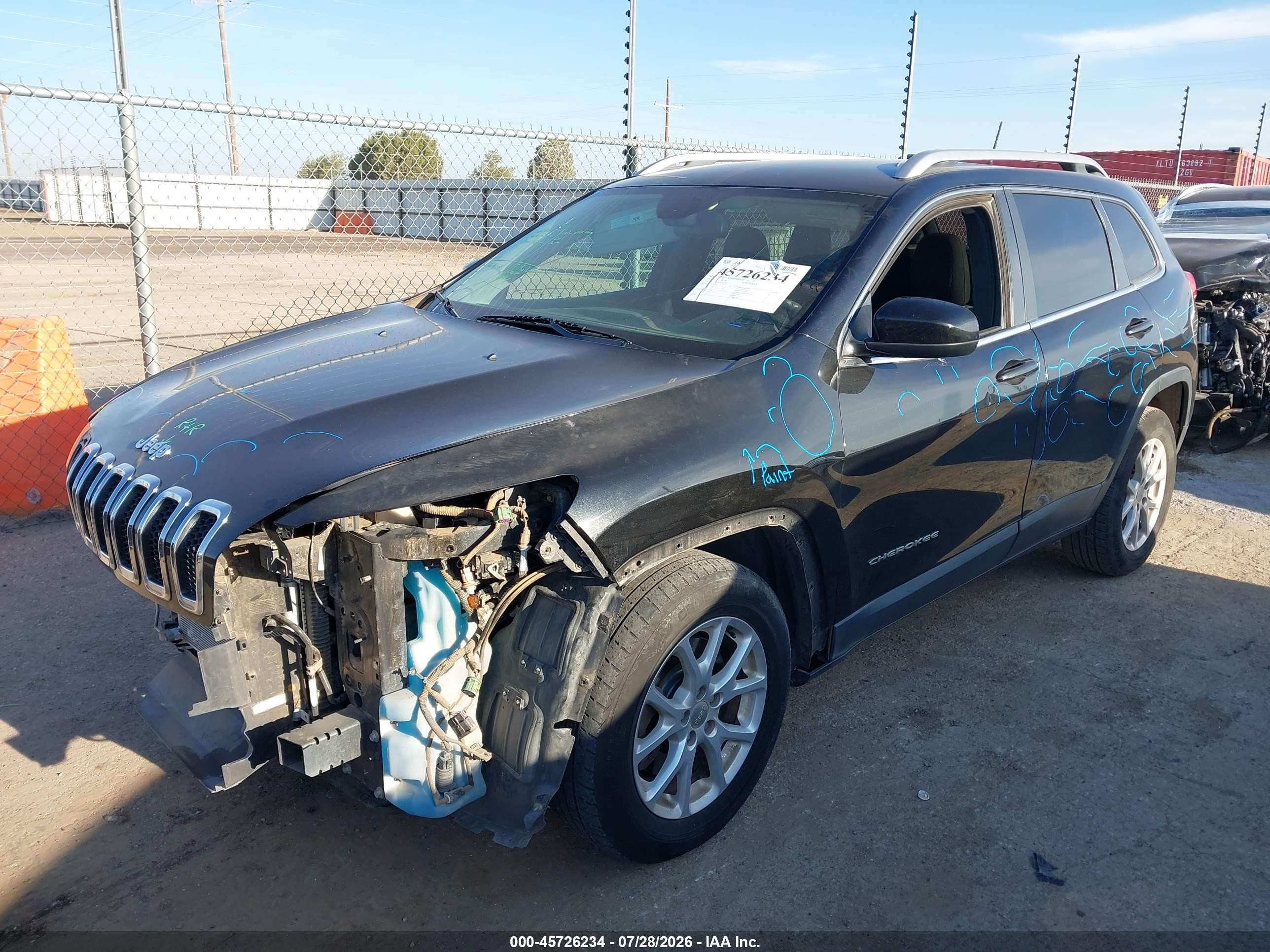 2014 Jeep Cherokee Latitude Black vin: 1C4PJLCB8EW162795