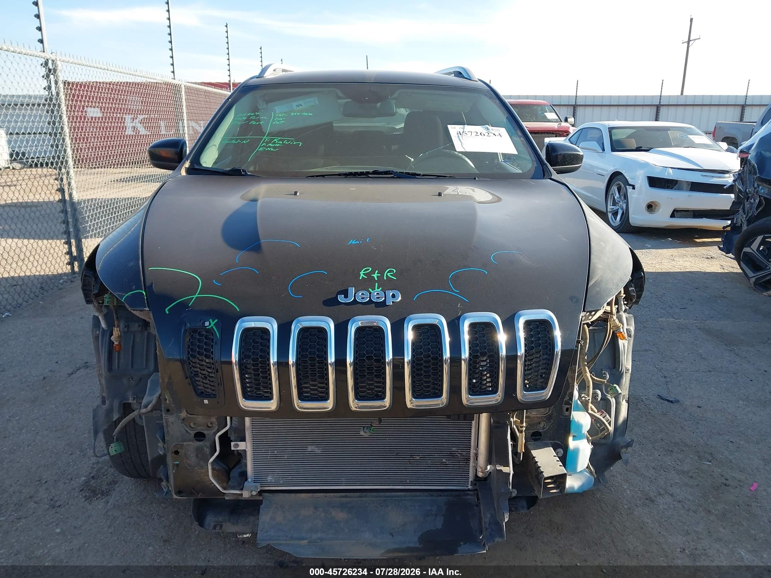 2014 Jeep Cherokee Latitude Black vin: 1C4PJLCB8EW162795