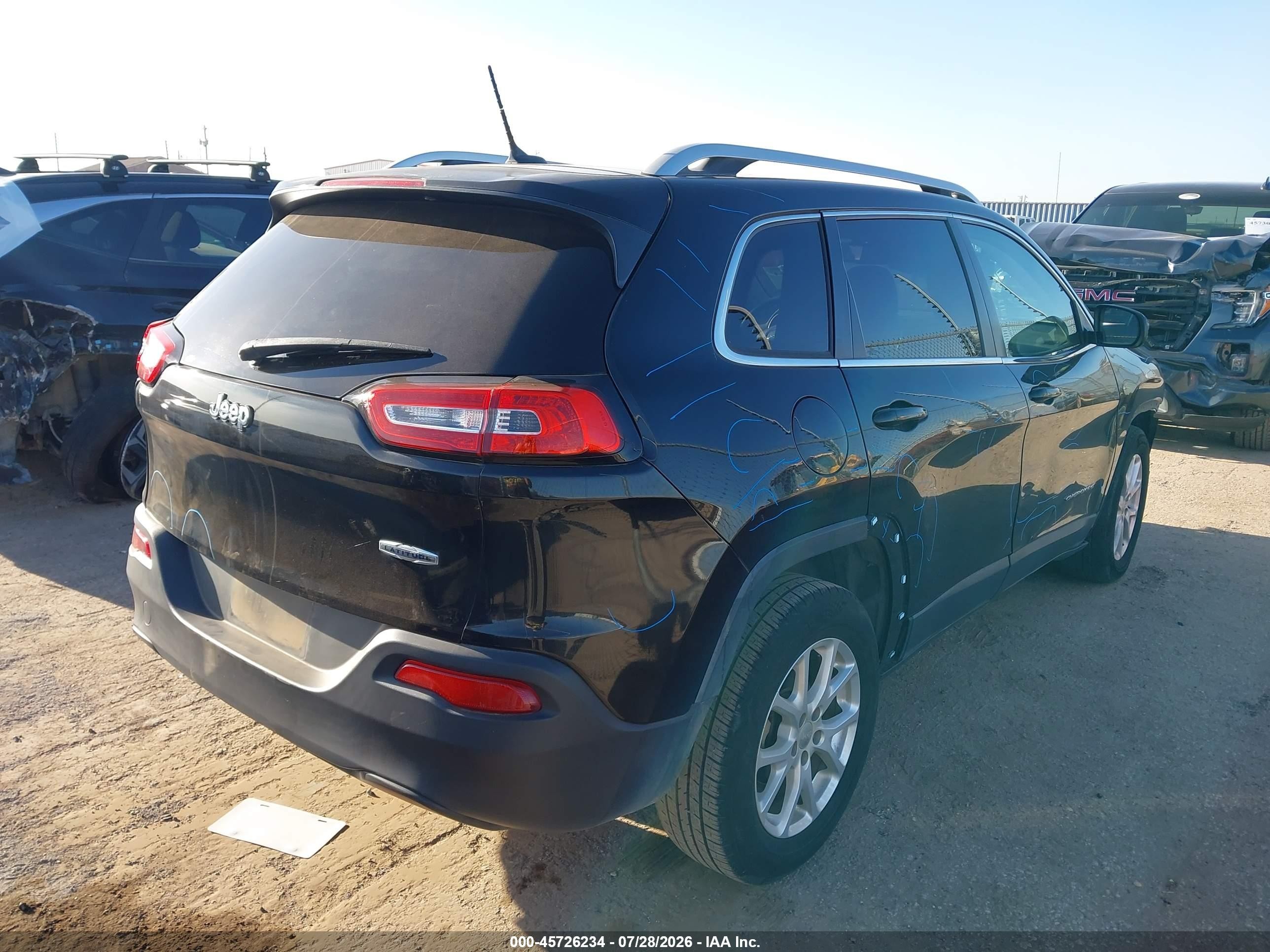 2014 Jeep Cherokee Latitude Black vin: 1C4PJLCB8EW162795