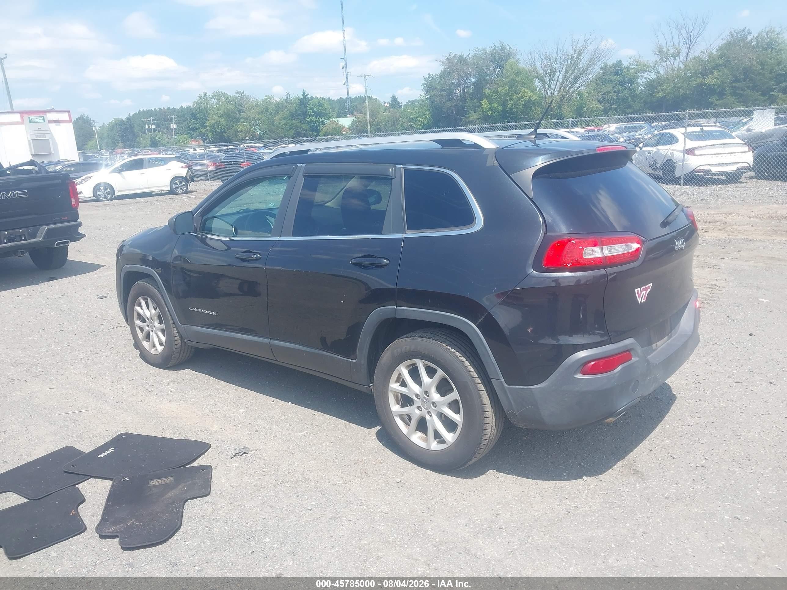 2014 Jeep Cherokee Latitude Black vin: 1C4PJLCB8EW171416