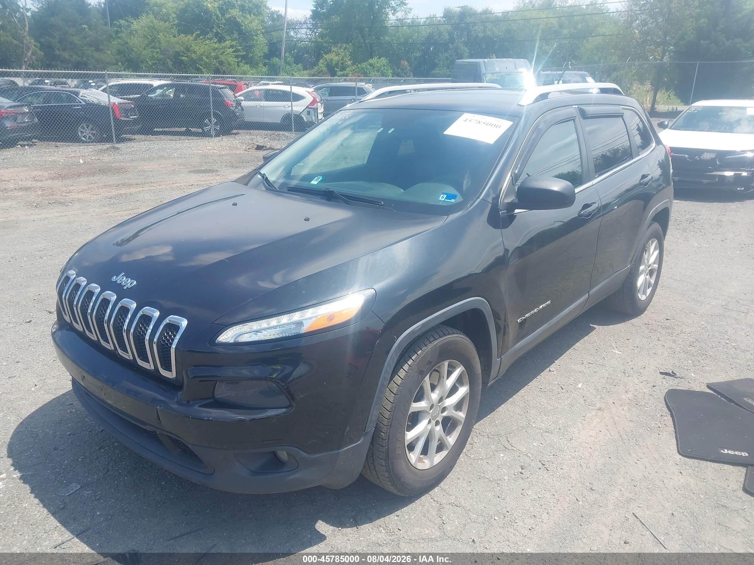 2014 Jeep Cherokee Latitude Black vin: 1C4PJLCB8EW171416