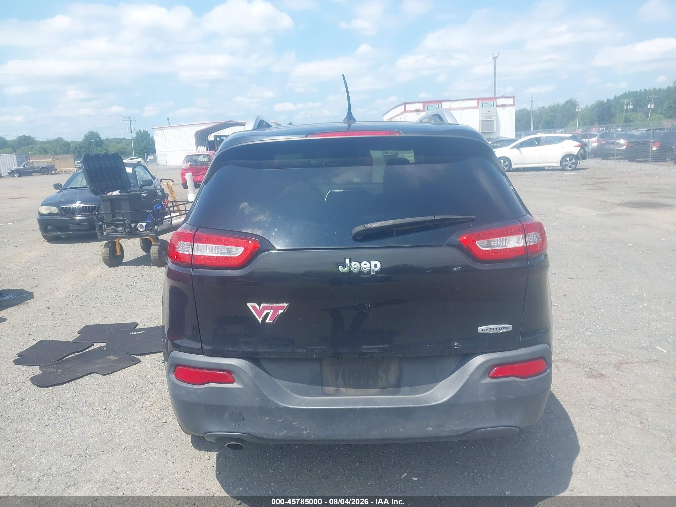 2014 Jeep Cherokee Latitude Black vin: 1C4PJLCB8EW171416