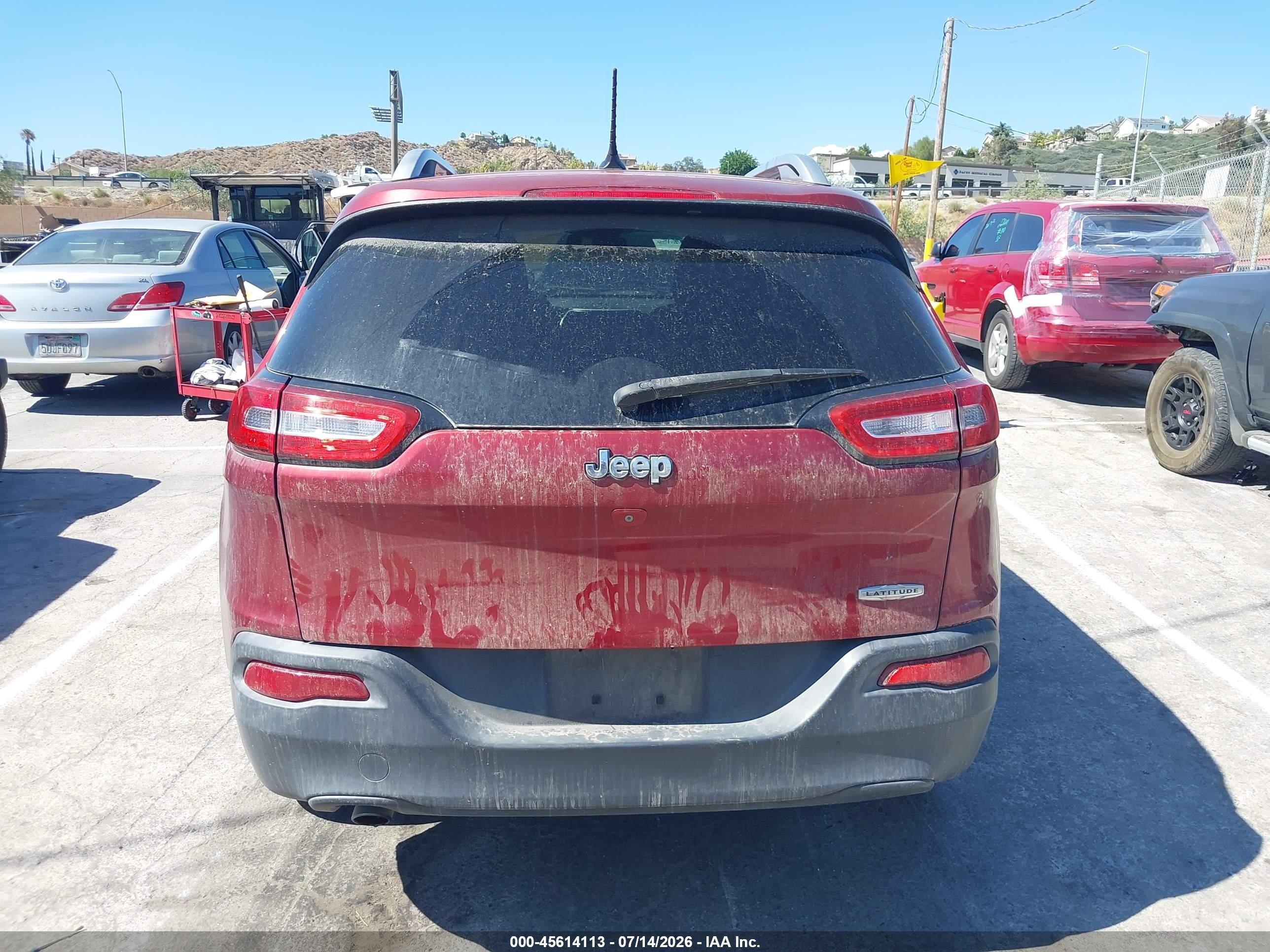 2014 Jeep Cherokee Latitude Red vin: 1C4PJLCB8EW232134
