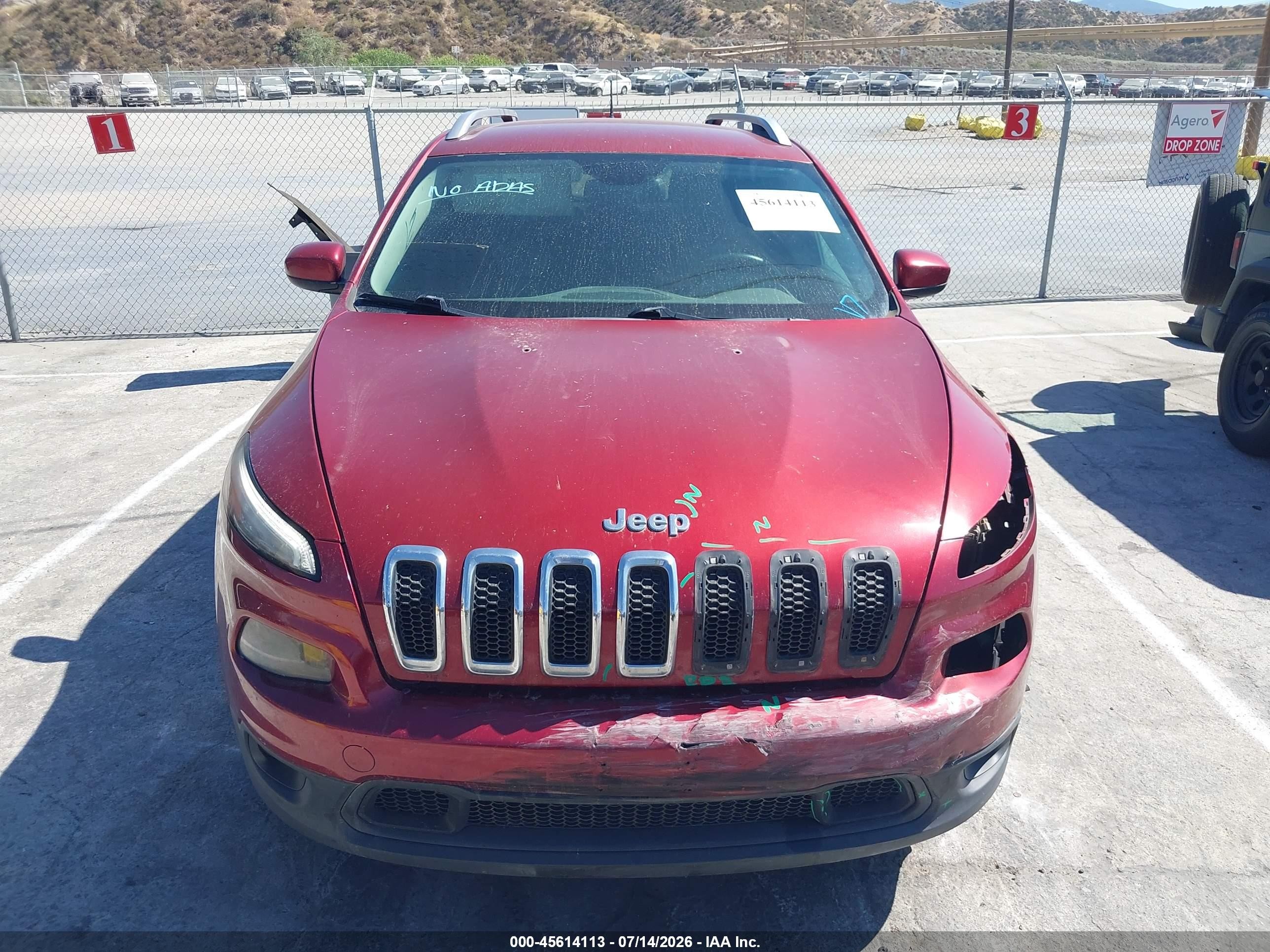 2014 Jeep Cherokee Latitude Red vin: 1C4PJLCB8EW232134