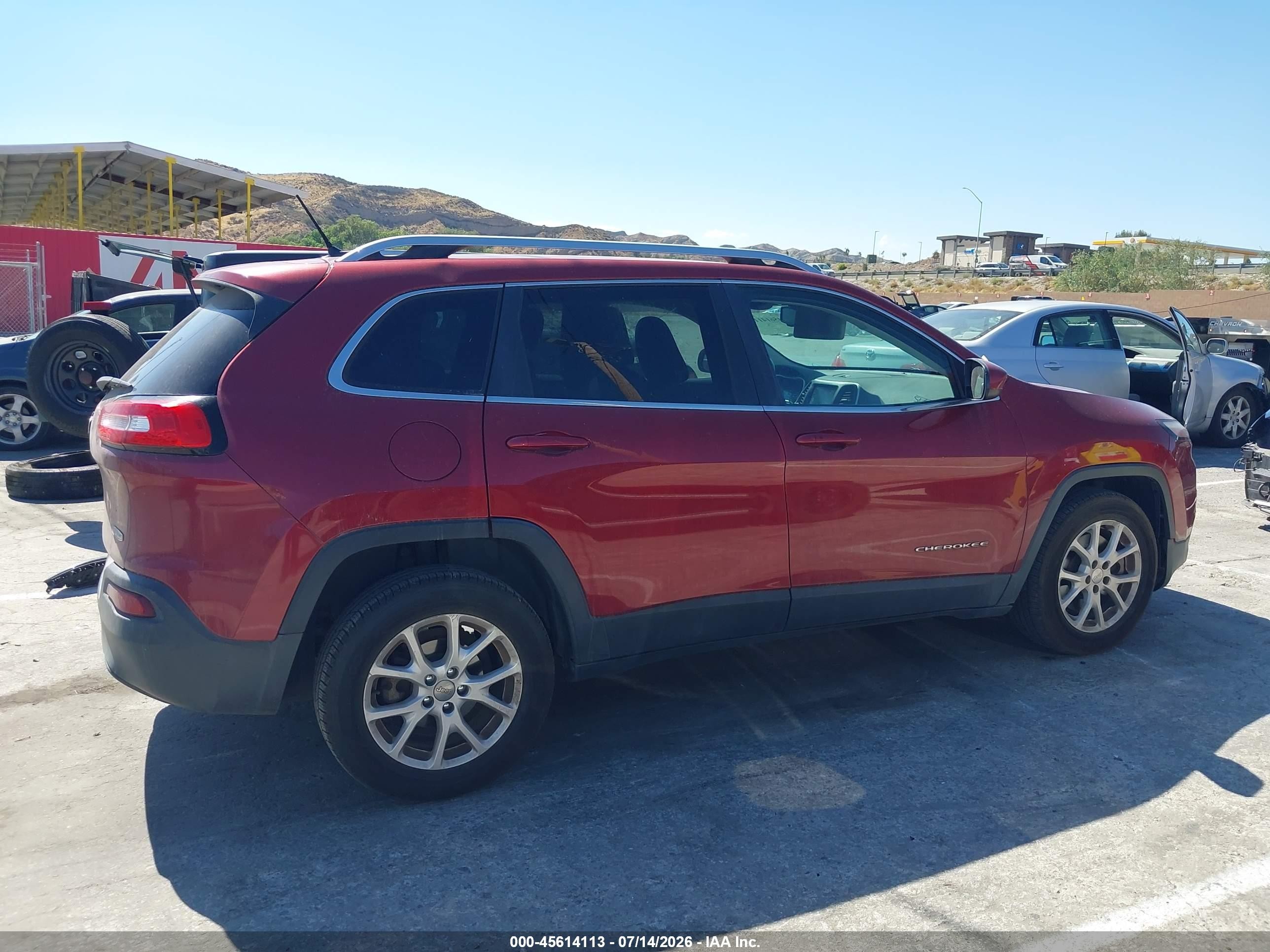 2014 Jeep Cherokee Latitude Red vin: 1C4PJLCB8EW232134