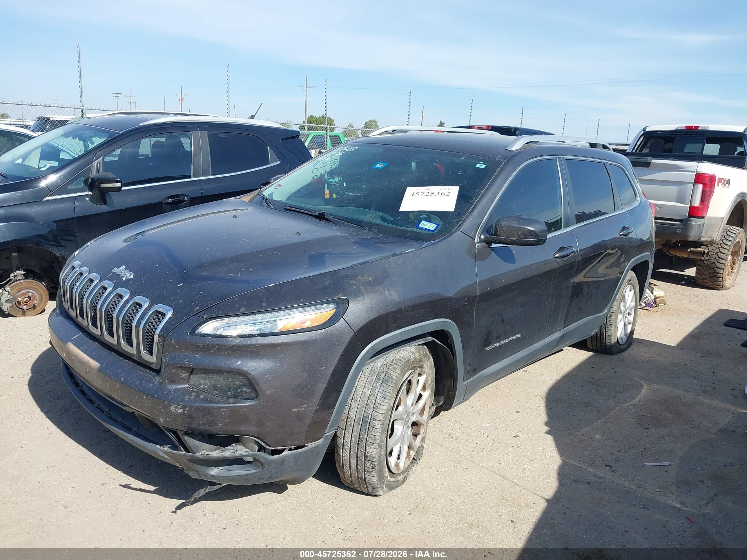 2015 Jeep Cherokee Latitude Gray vin: 1C4PJLCB8FW573020