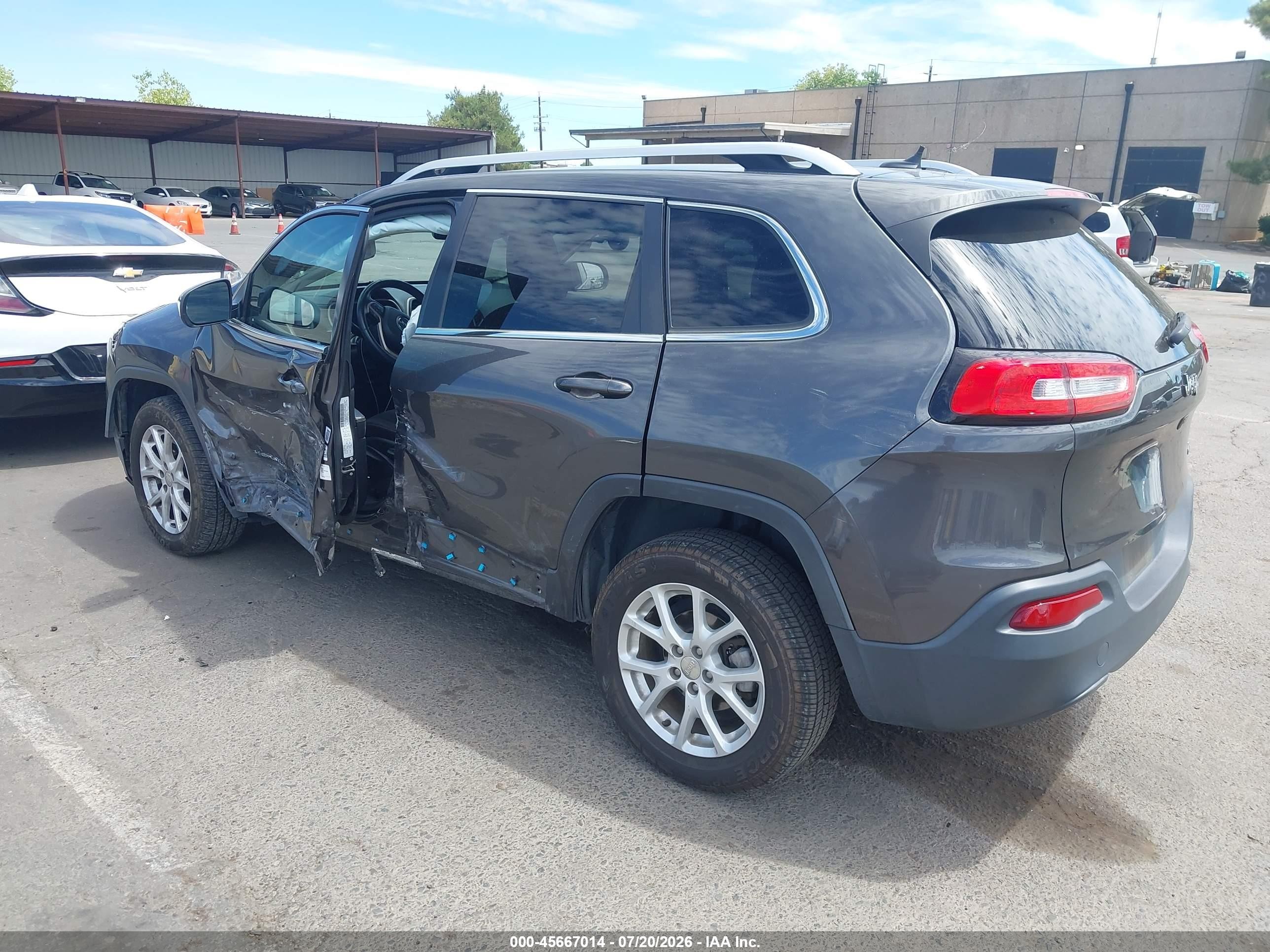 2015 Jeep Cherokee Latitude Серый vin: 1C4PJLCB8FW706214