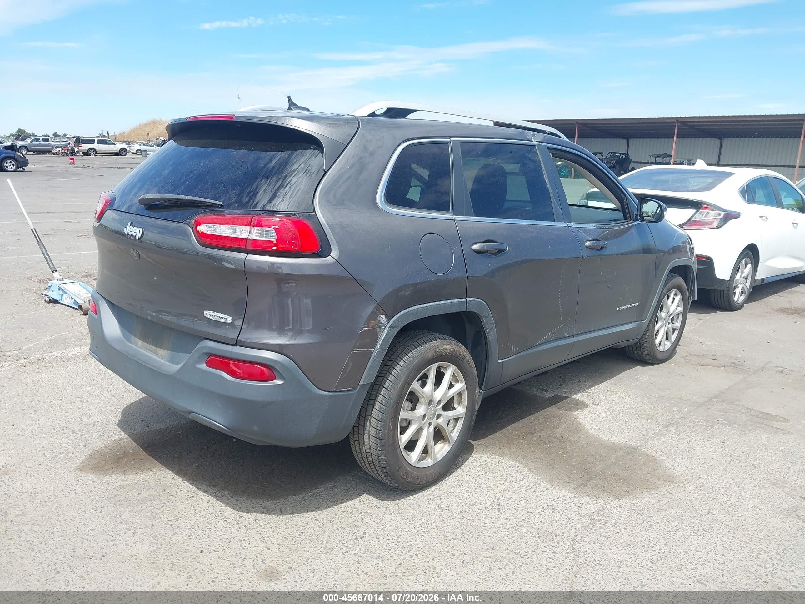 2015 Jeep Cherokee Latitude Серый vin: 1C4PJLCB8FW706214