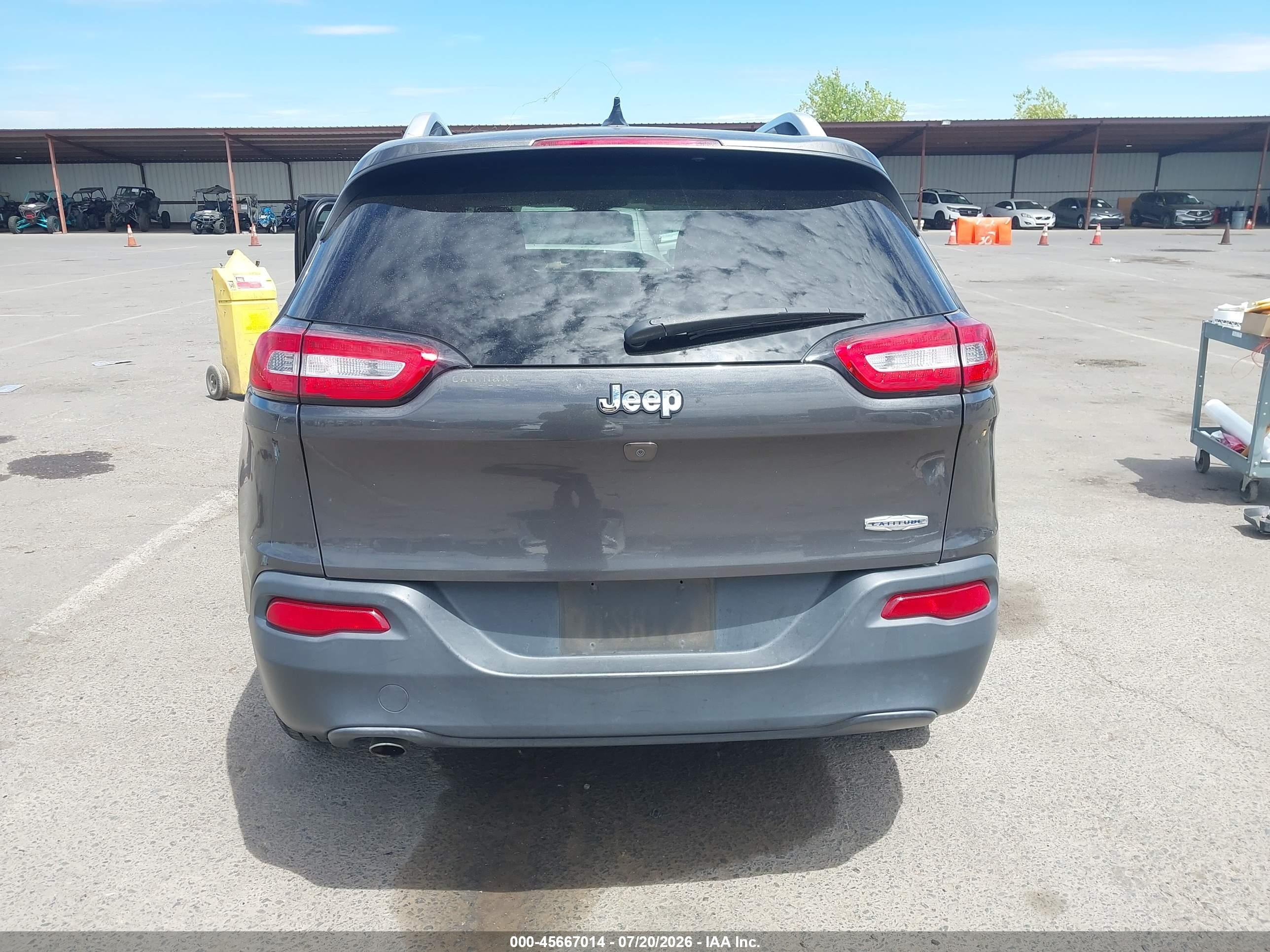2015 Jeep Cherokee Latitude Серый vin: 1C4PJLCB8FW706214