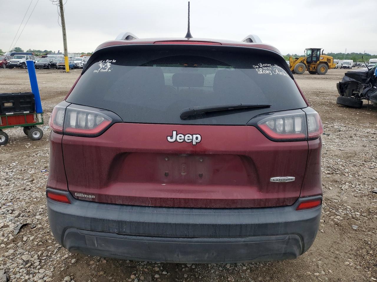 2019 Jeep Cherokee Latitude Бордовый vin: 1C4PJLCB8KD296777