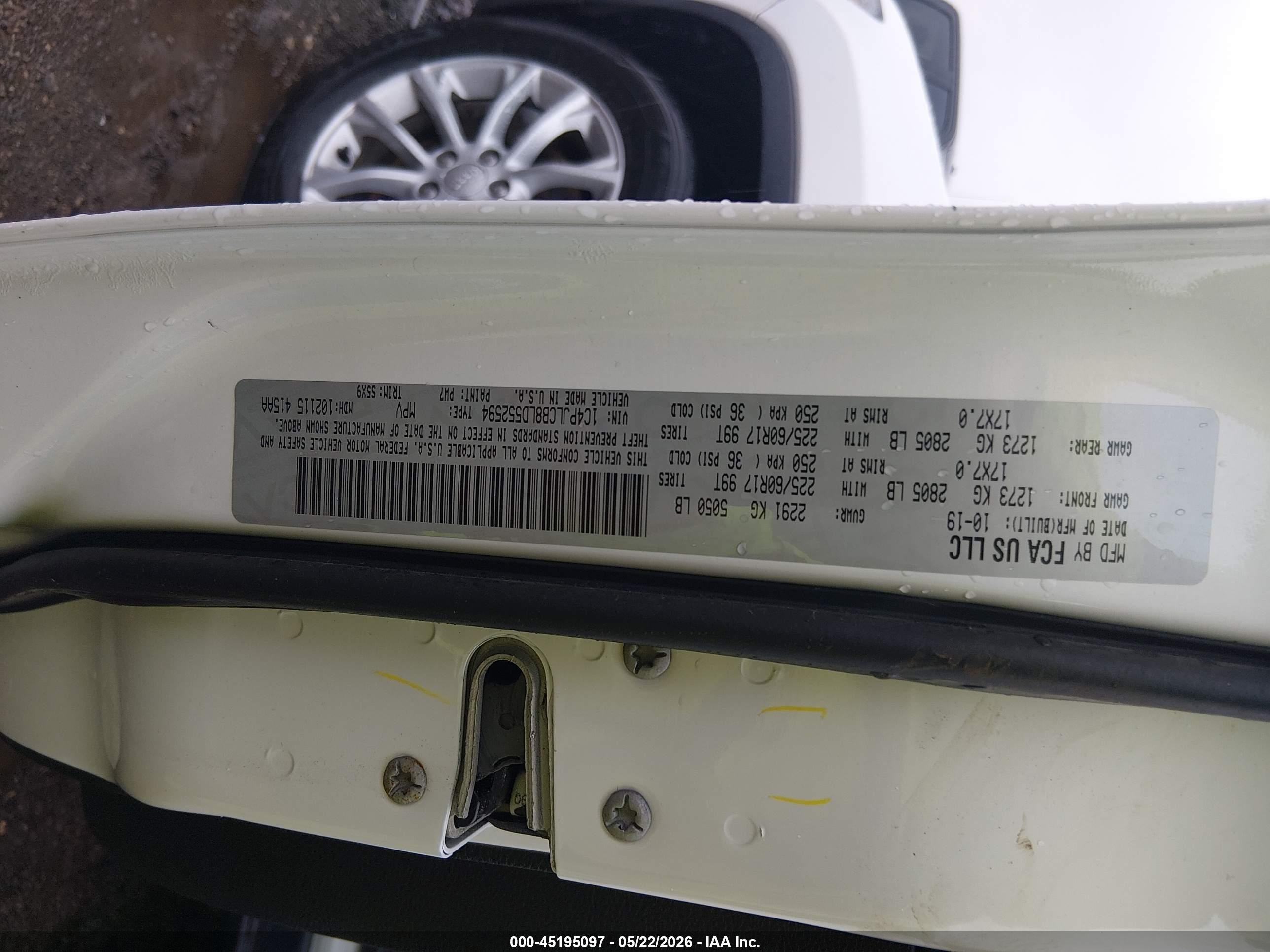2020 Jeep Cherokee Latitude Fwd Белый vin: 1C4PJLCB8LD552594