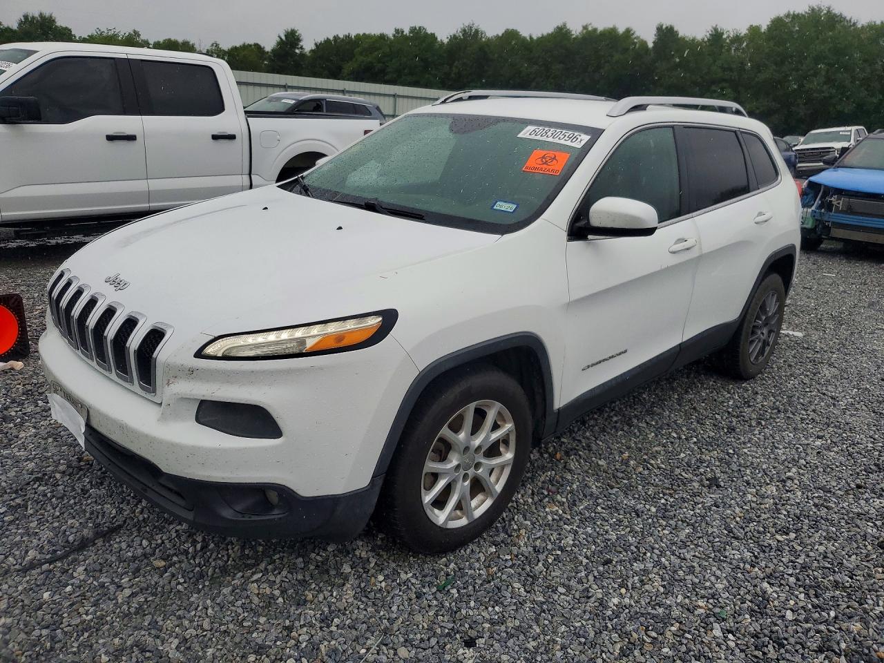 2014 Jeep Cherokee Latitude White vin: 1C4PJLCB9EW101746