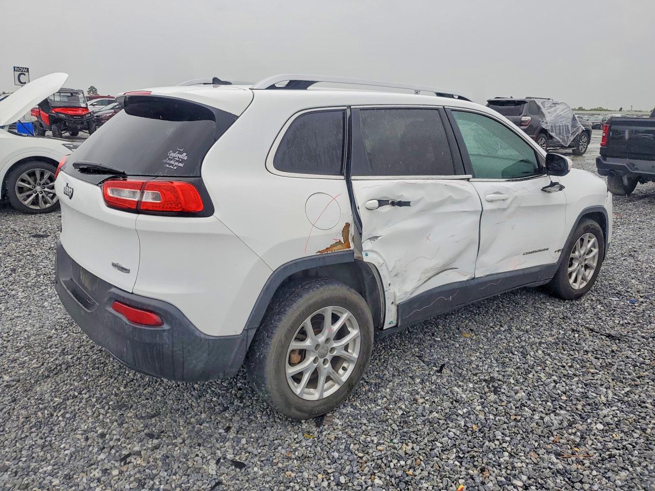2014 Jeep Cherokee Latitude White vin: 1C4PJLCB9EW101746