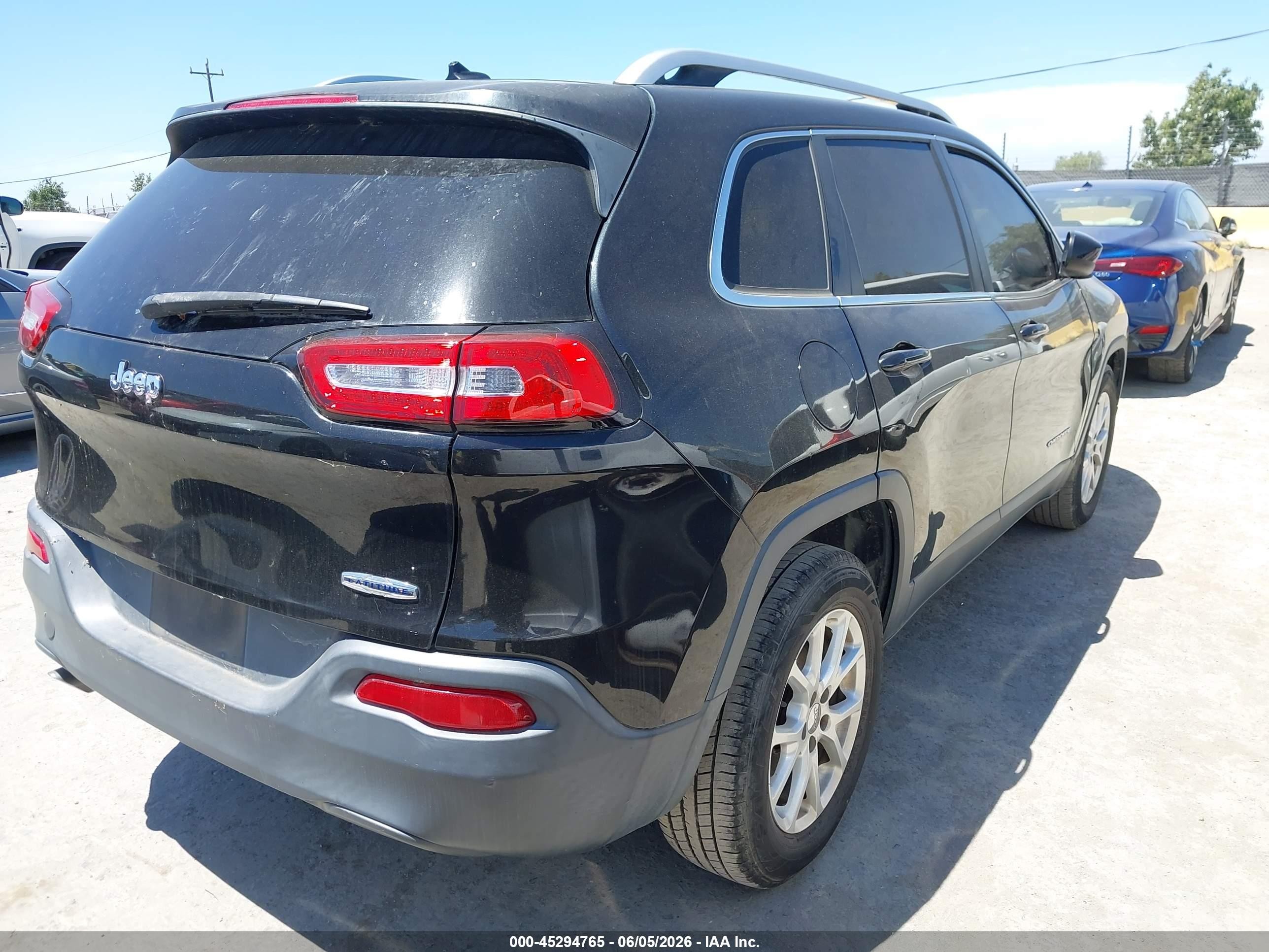 2014 Jeep Cherokee Latitude Черный vin: 1C4PJLCB9EW143687