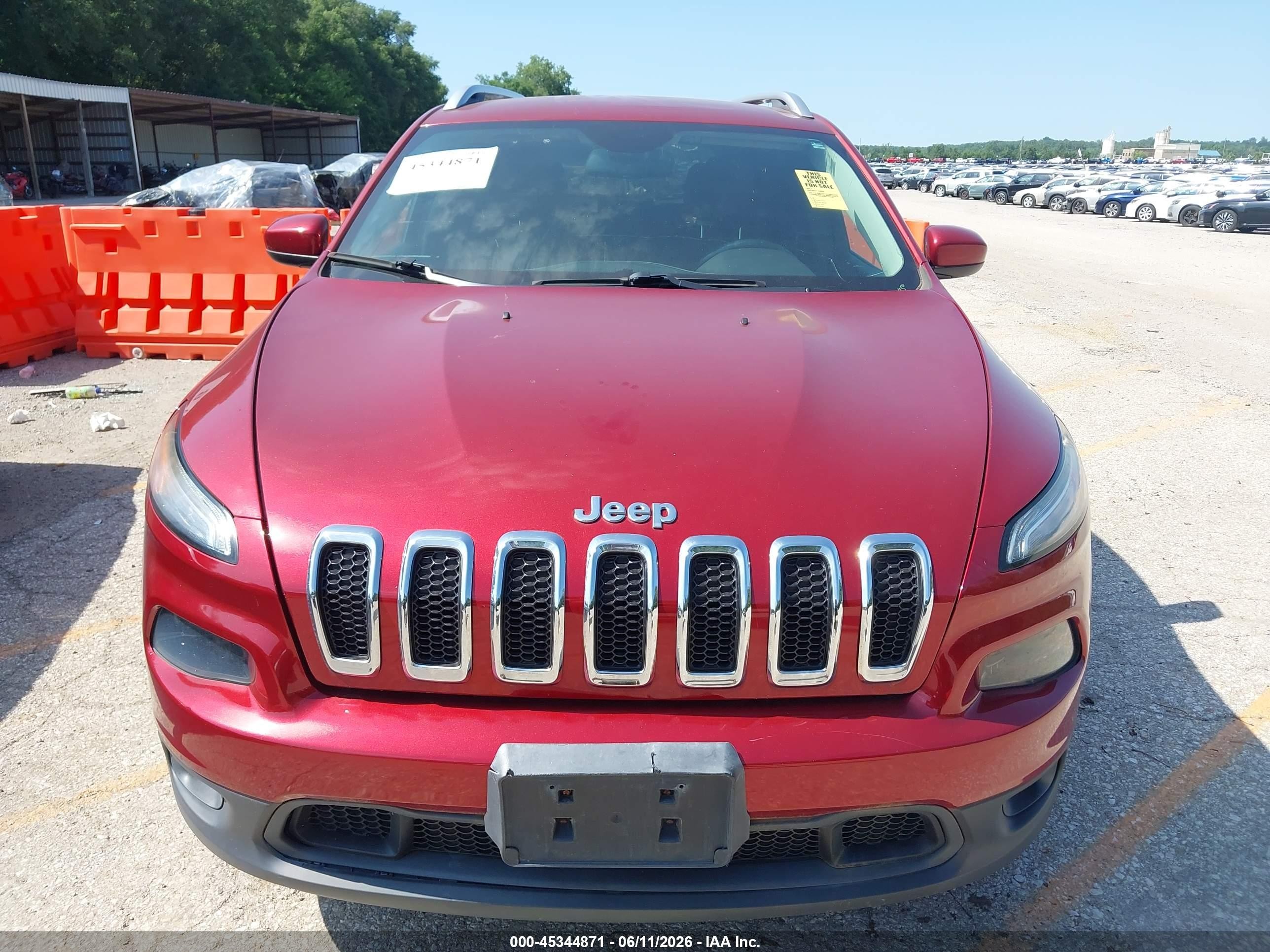 2014 Jeep Cherokee Latitude Red vin: 1C4PJLCB9EW154706