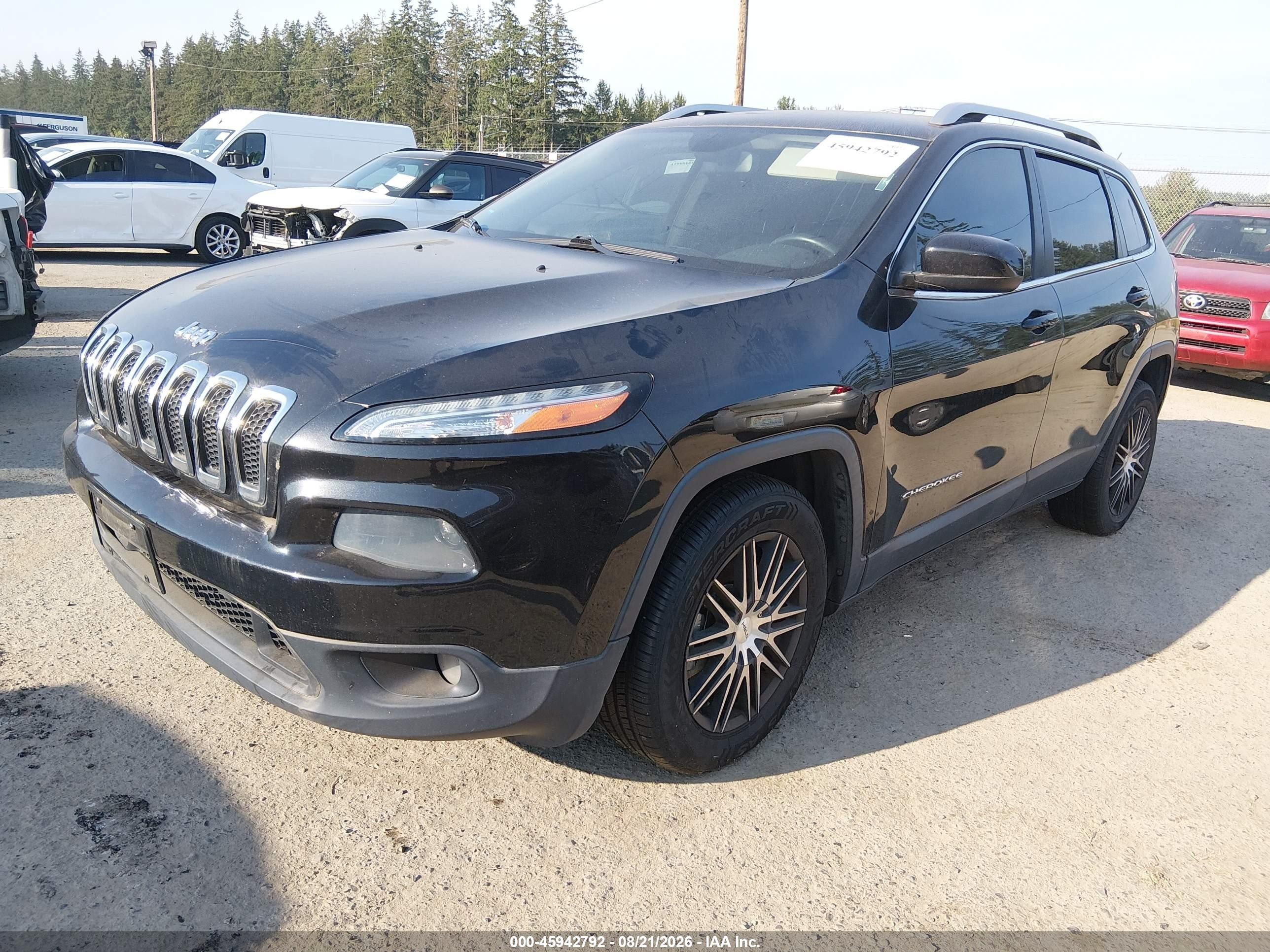 2014 Jeep Cherokee Latitude Черный vin: 1C4PJLCB9EW205881