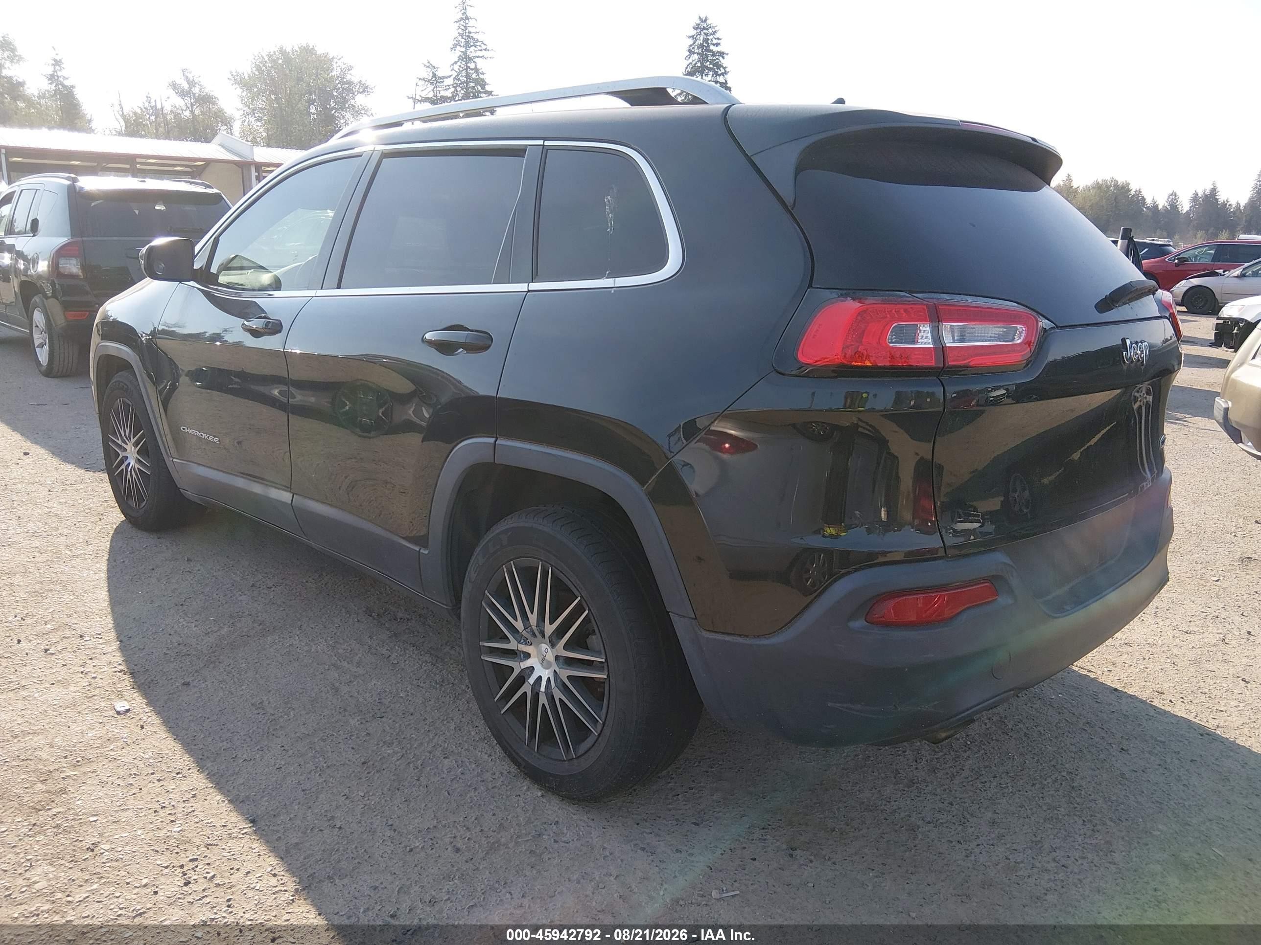 2014 Jeep Cherokee Latitude Черный vin: 1C4PJLCB9EW205881