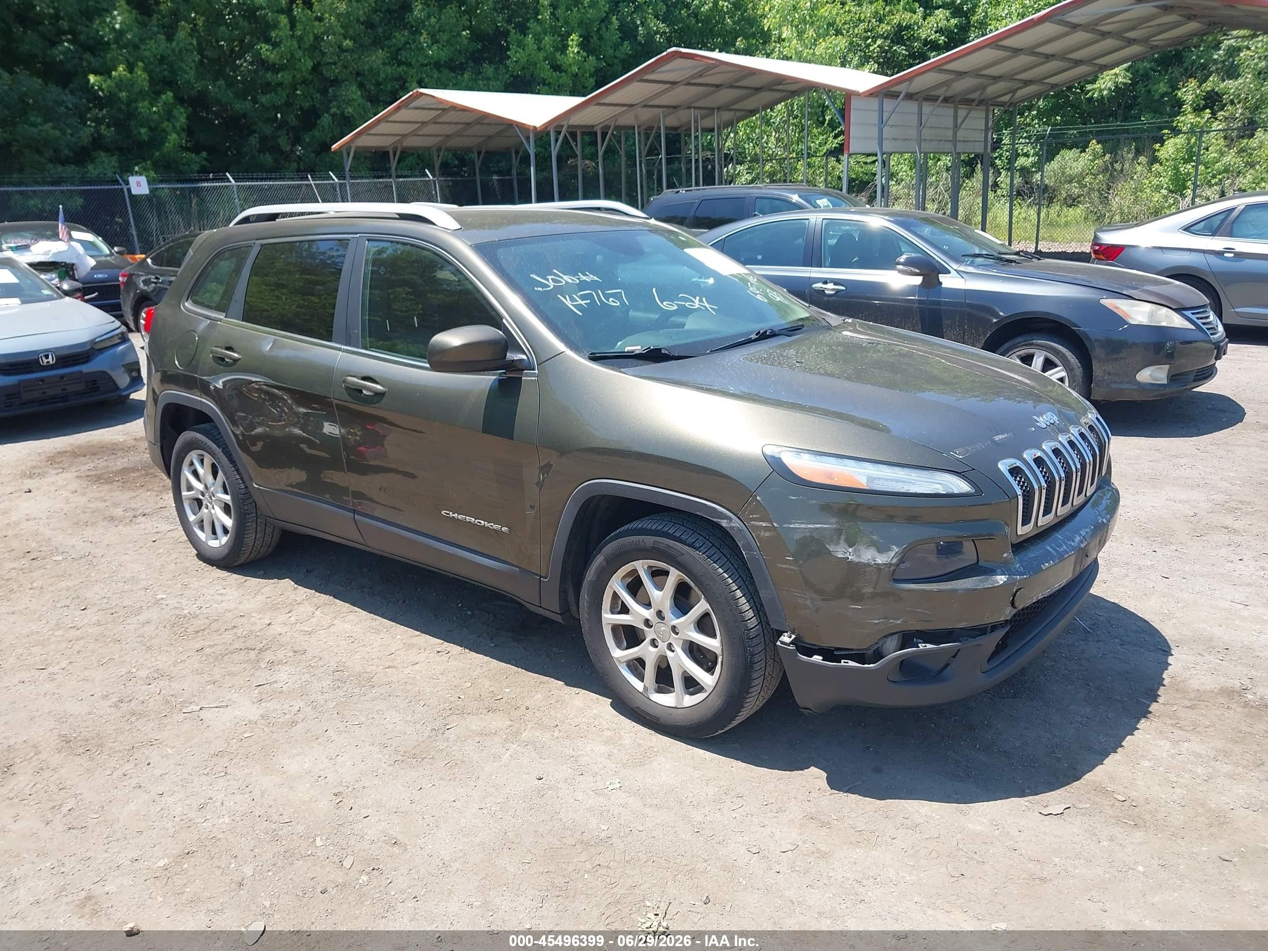 2014 Jeep Cherokee Latitude Gray vin: 1C4PJLCB9EW302854