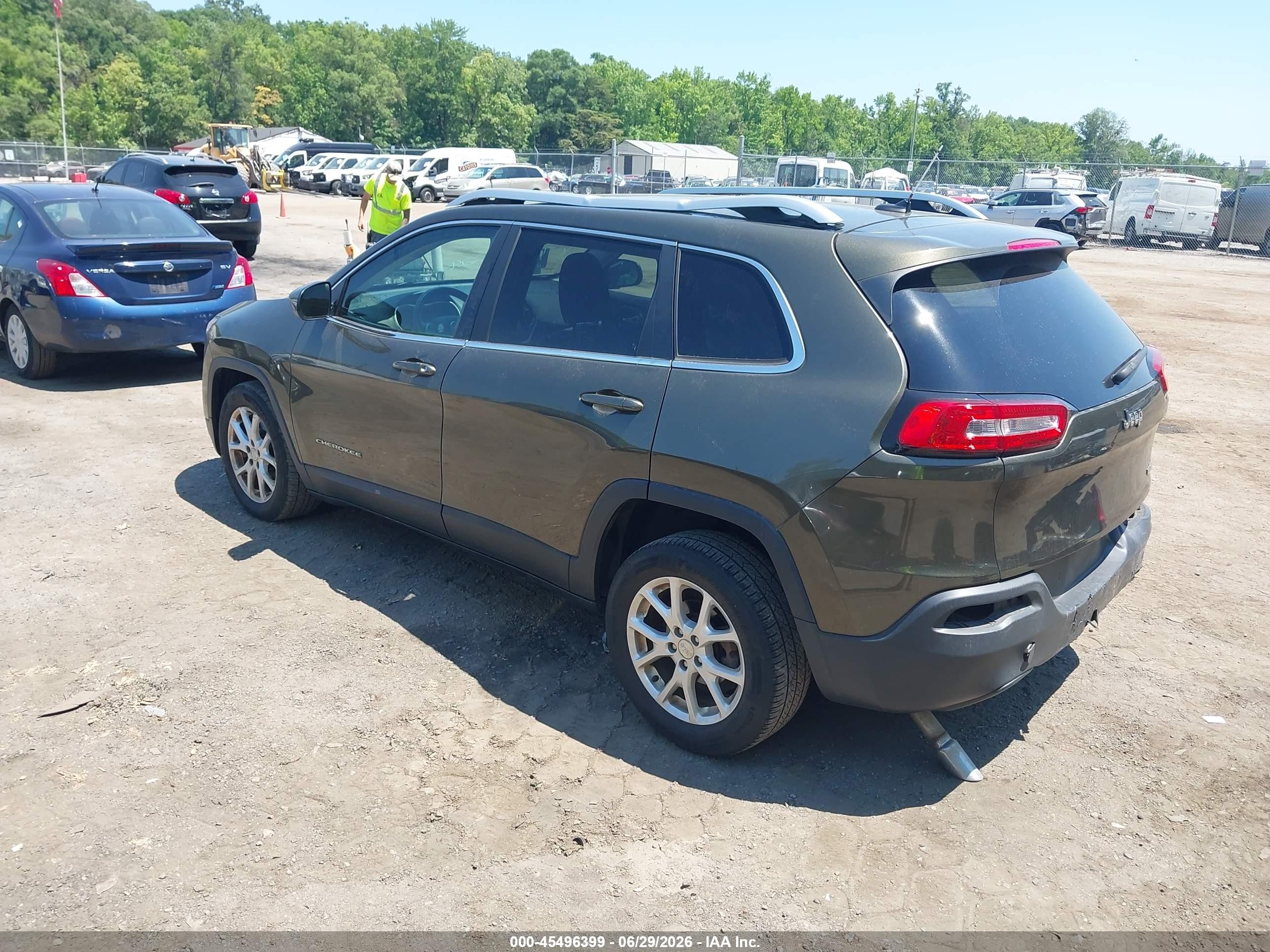 2014 Jeep Cherokee Latitude Серый vin: 1C4PJLCB9EW302854