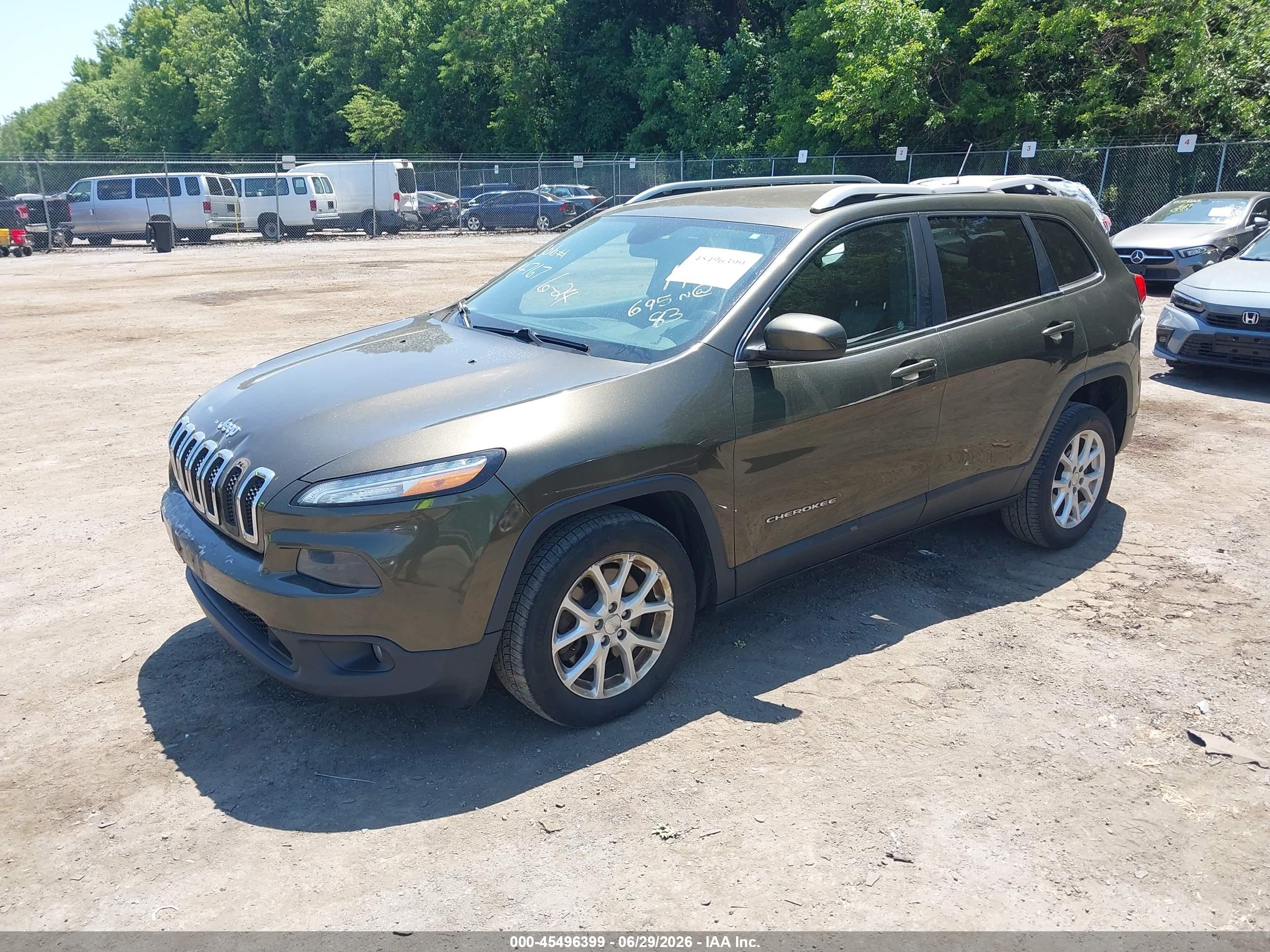 2014 Jeep Cherokee Latitude Серый vin: 1C4PJLCB9EW302854
