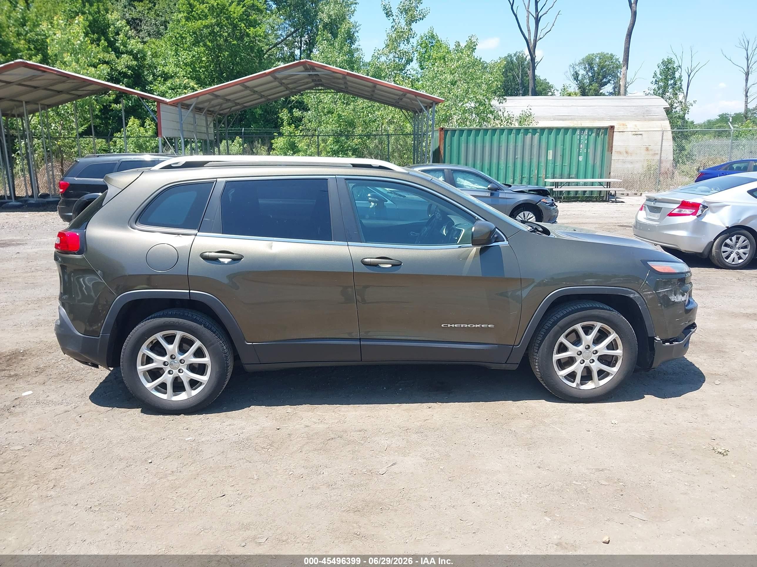 2014 Jeep Cherokee Latitude Серый vin: 1C4PJLCB9EW302854