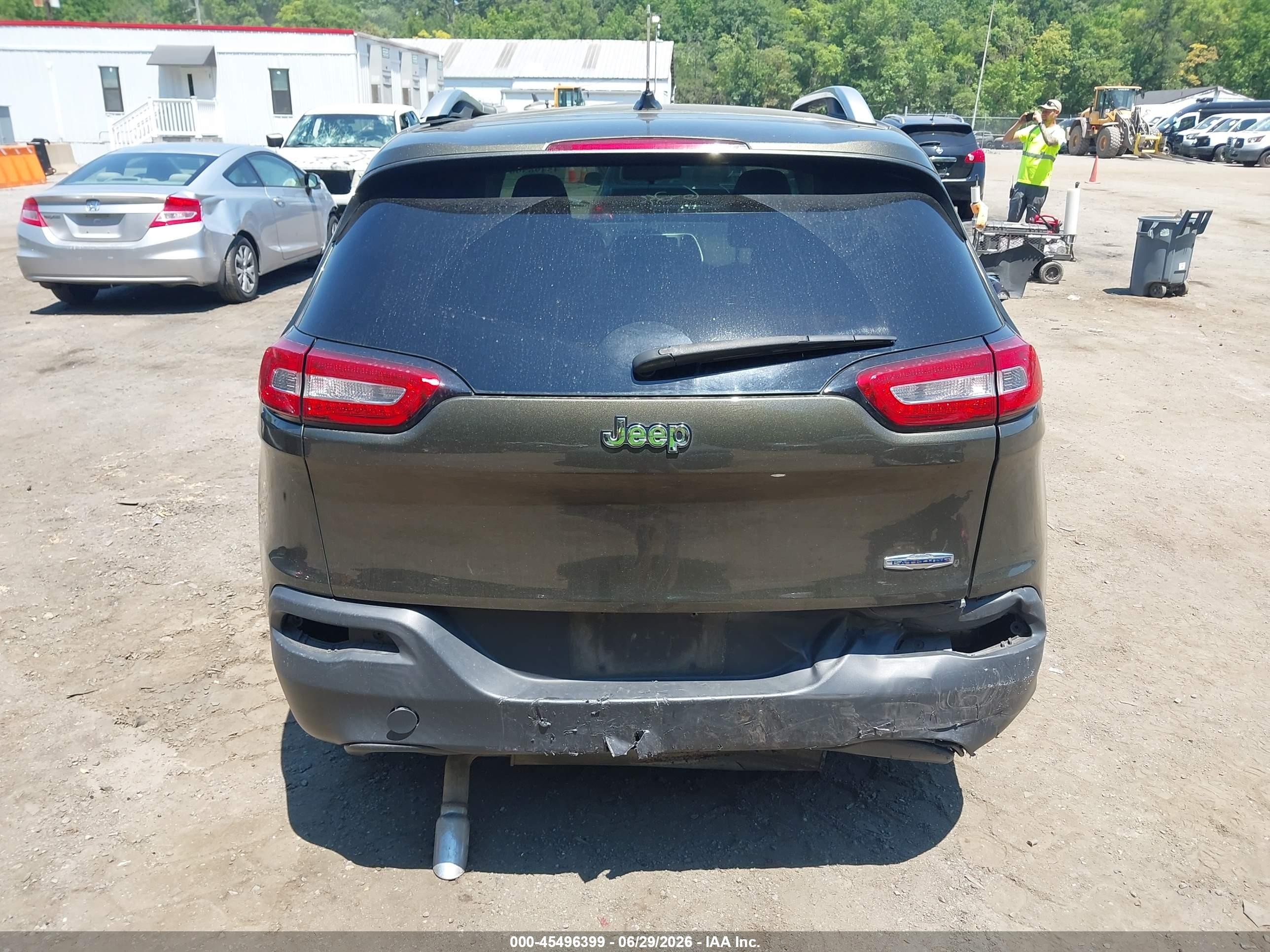 2014 Jeep Cherokee Latitude Серый vin: 1C4PJLCB9EW302854