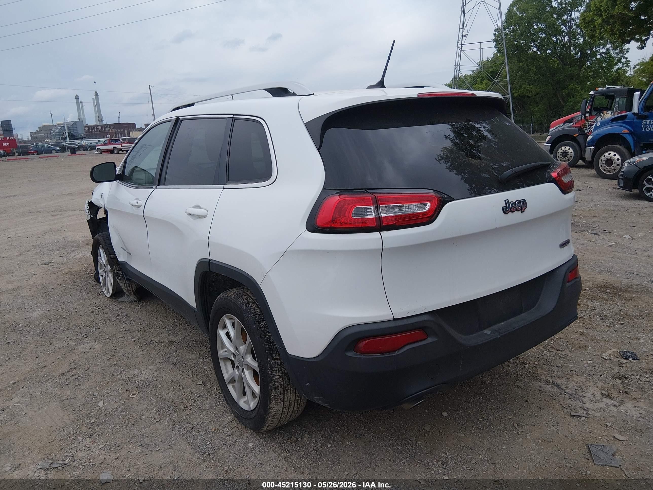 2014 Jeep Cherokee Latitude White vin: 1C4PJLCB9EW323736