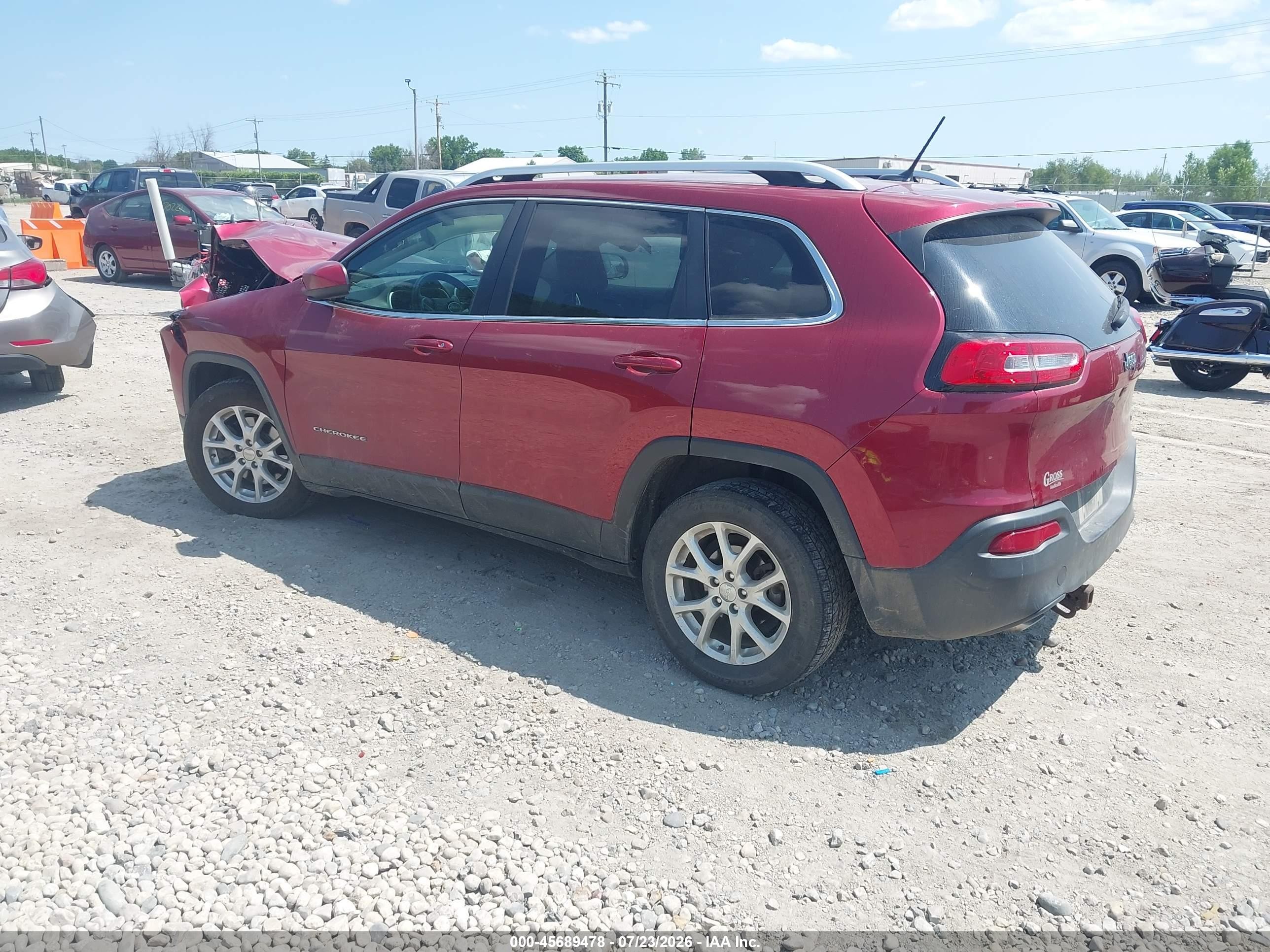 2015 Jeep Cherokee Latitude Красный vin: 1C4PJLCB9FW536882