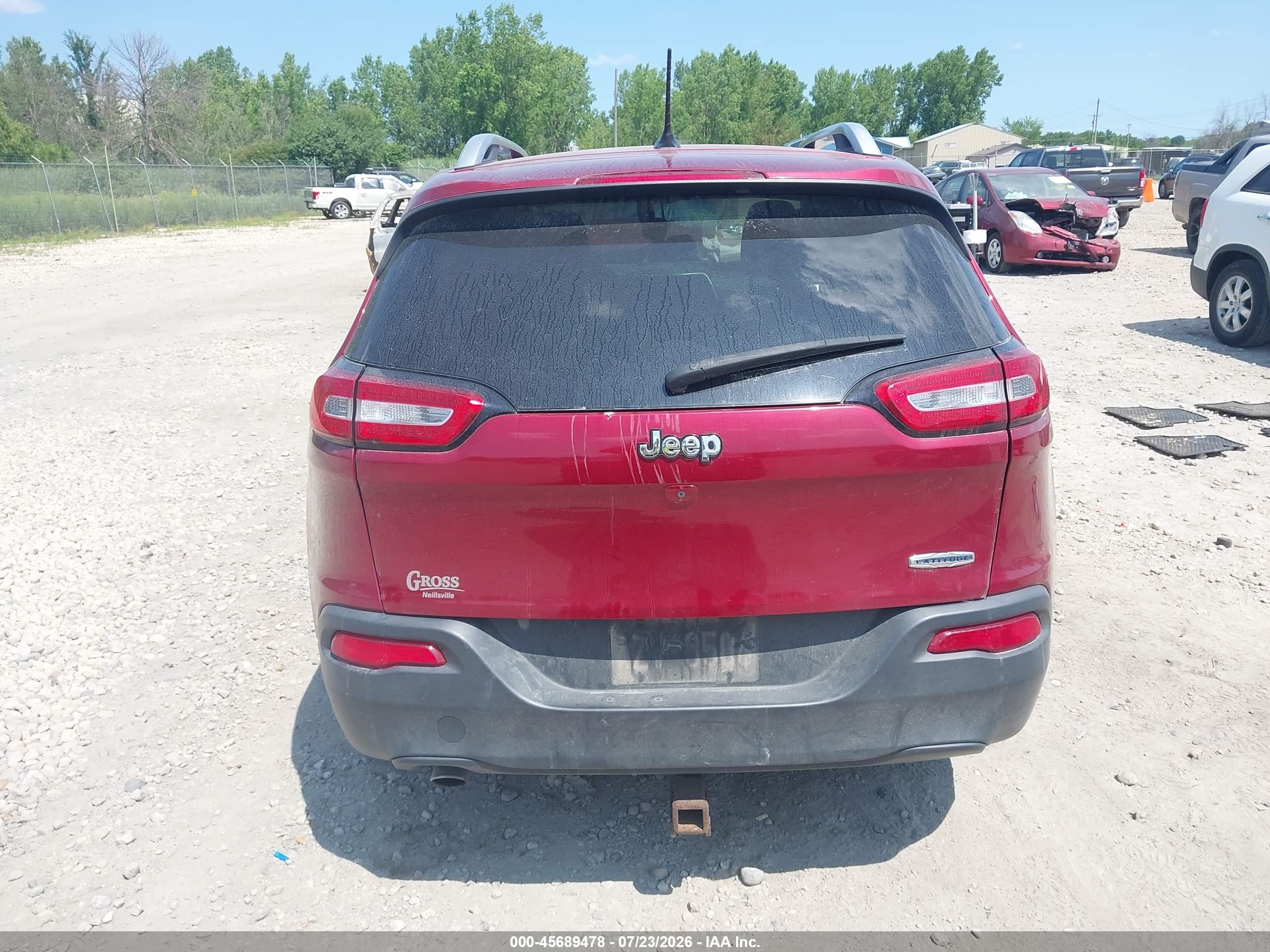 2015 Jeep Cherokee Latitude Красный vin: 1C4PJLCB9FW536882