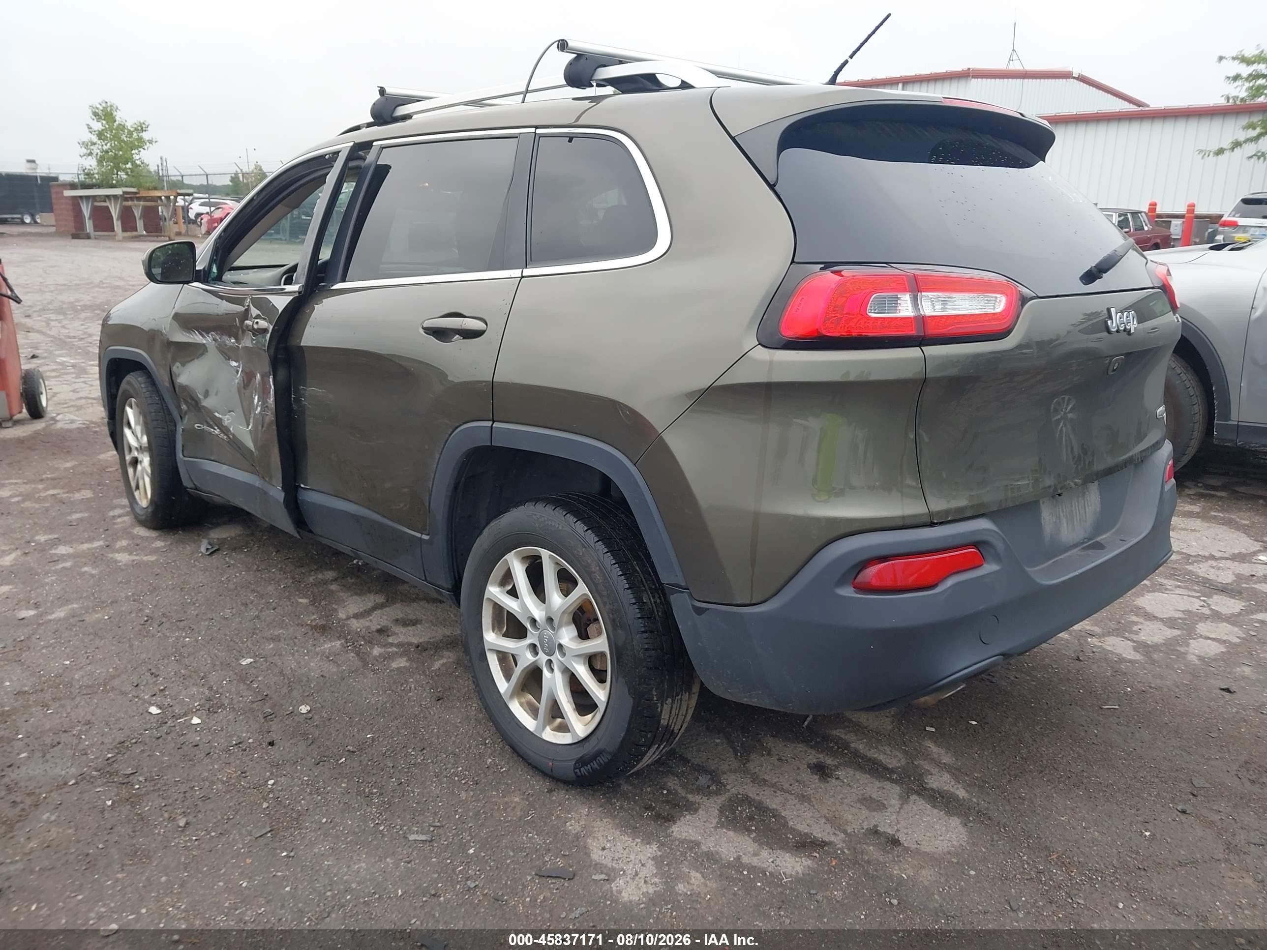 2015 Jeep Cherokee Latitude Green vin: 1C4PJLCB9FW597102