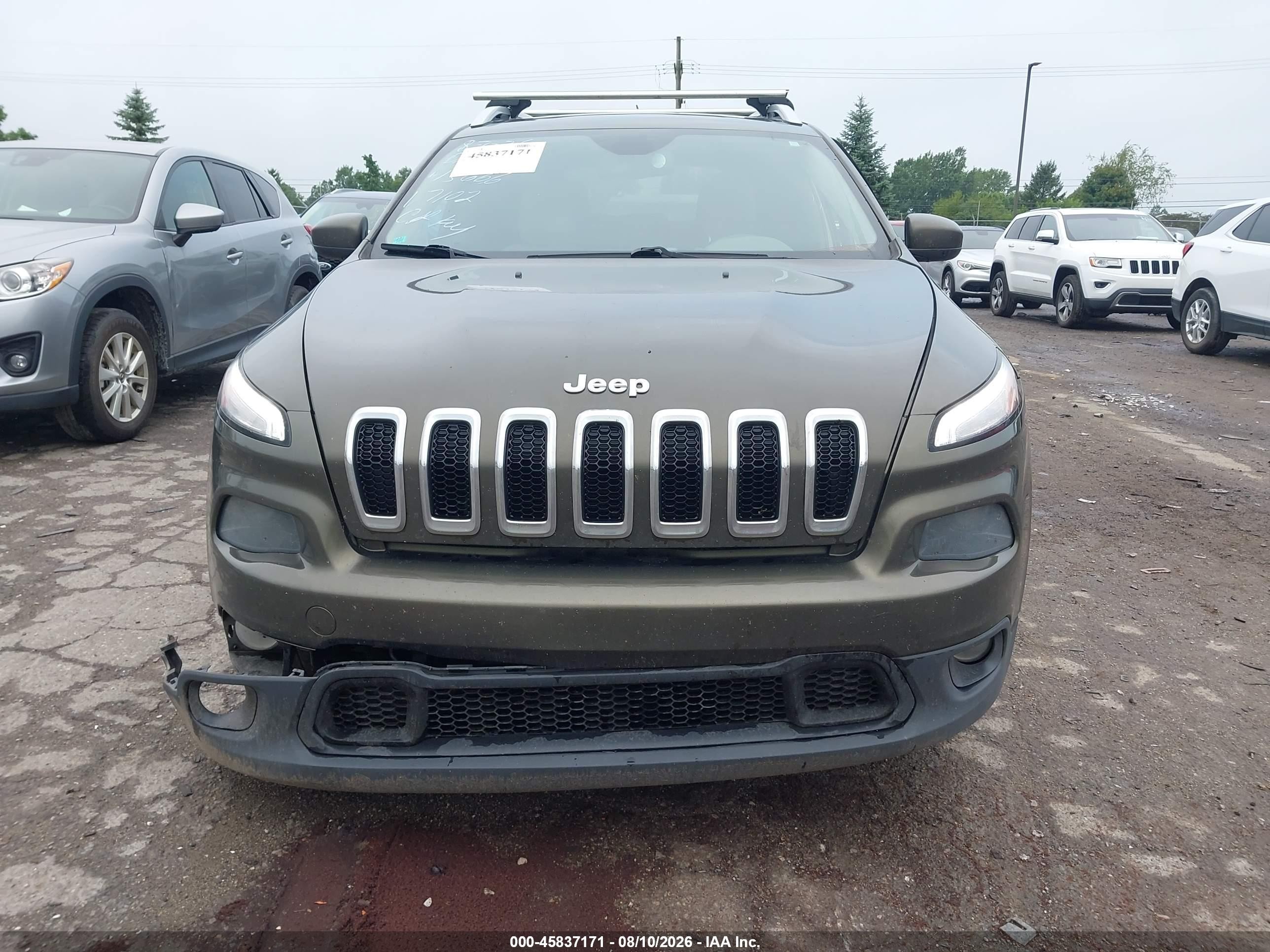 2015 Jeep Cherokee Latitude Green vin: 1C4PJLCB9FW597102