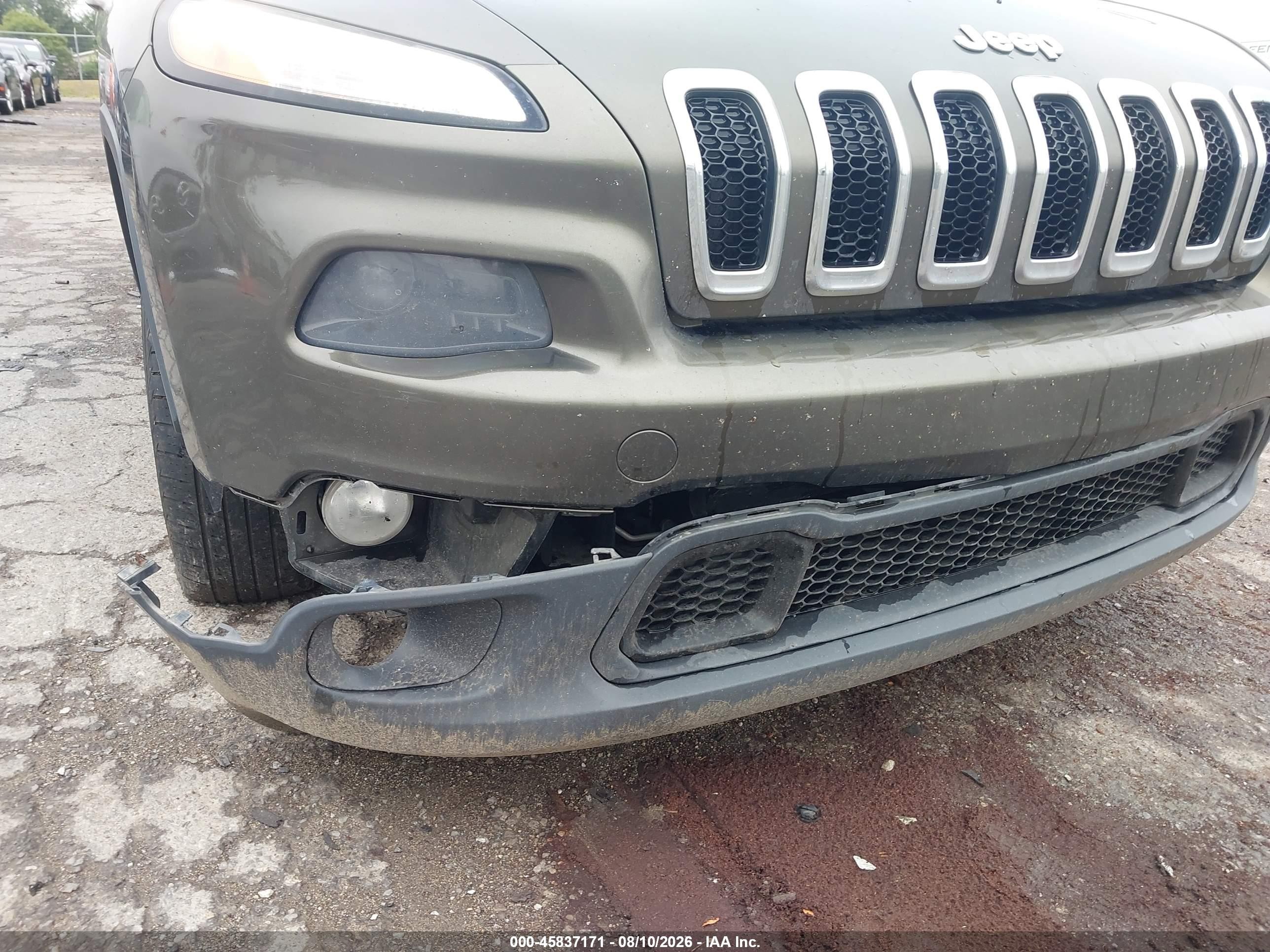 2015 Jeep Cherokee Latitude Green vin: 1C4PJLCB9FW597102