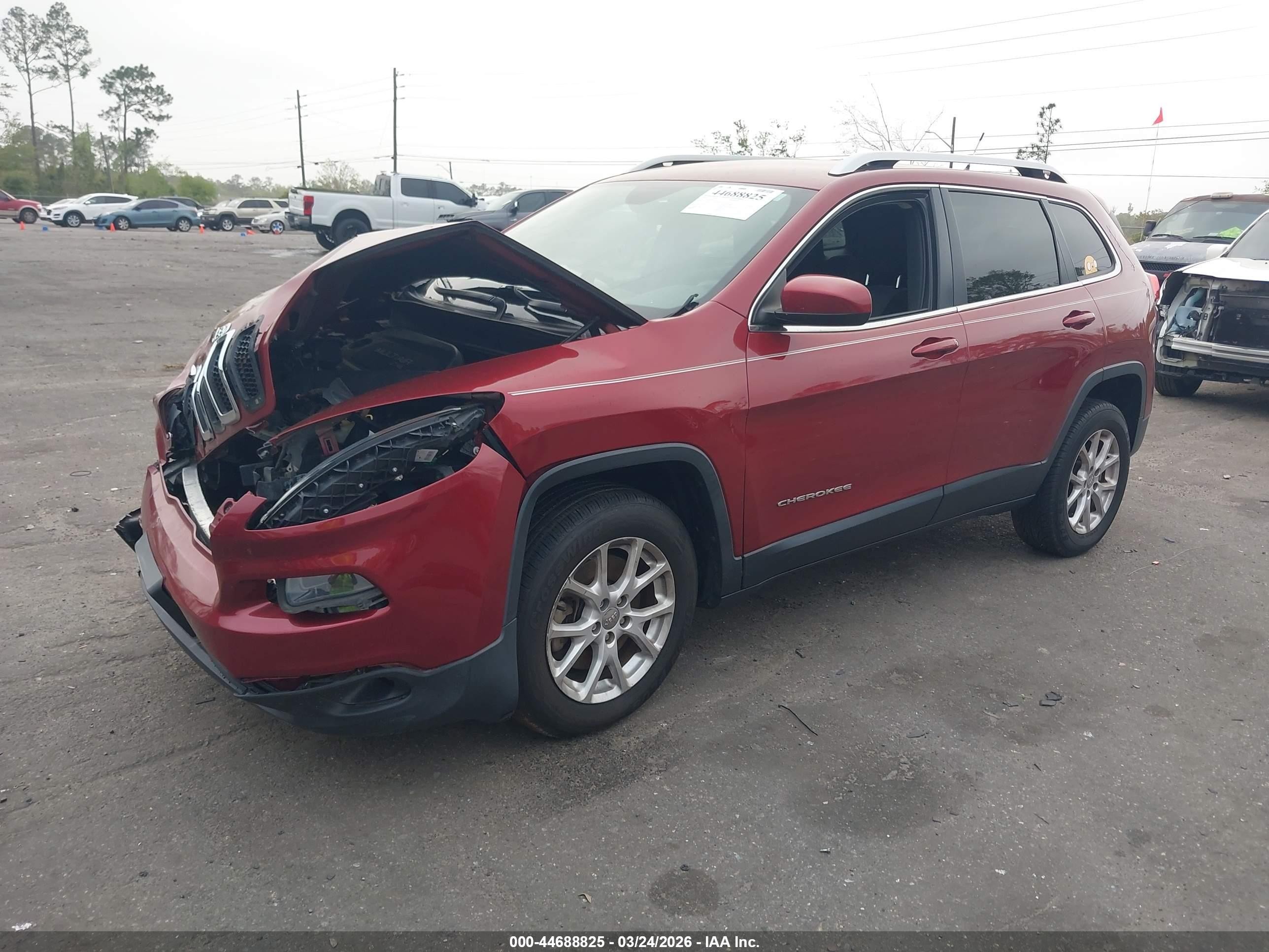 2014 Jeep Cherokee Latitude Burgundy vin: 1C4PJLCBXEW167352