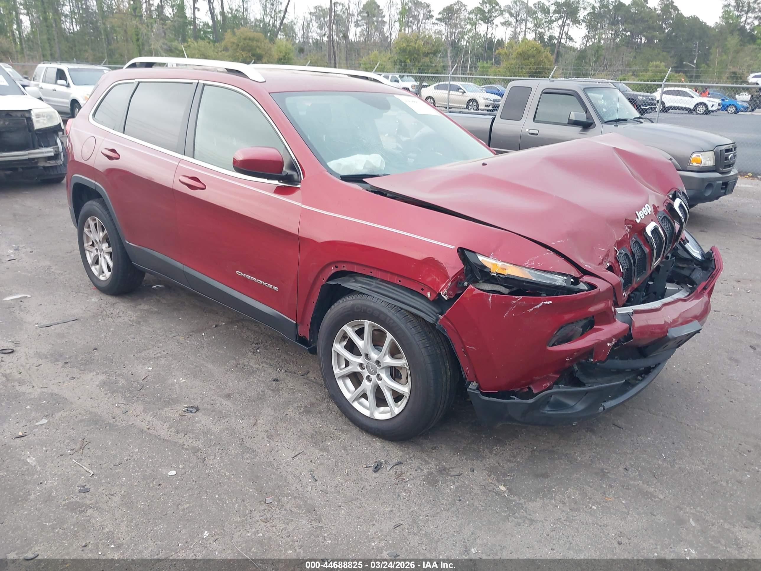 2014 Jeep Cherokee Latitude Burgundy vin: 1C4PJLCBXEW167352