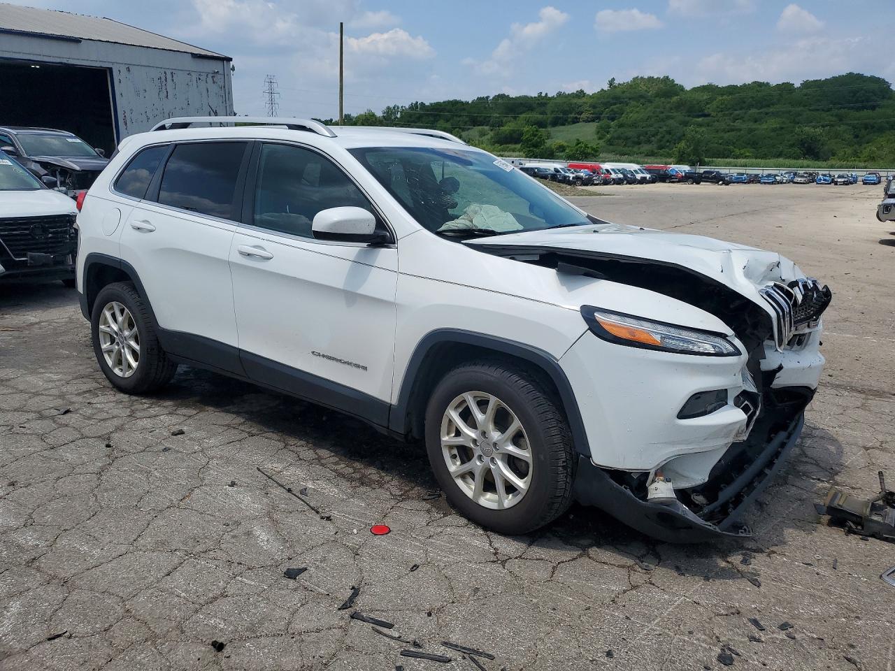 2014 Jeep Cherokee Latitude White vin: 1C4PJLCBXEW249100