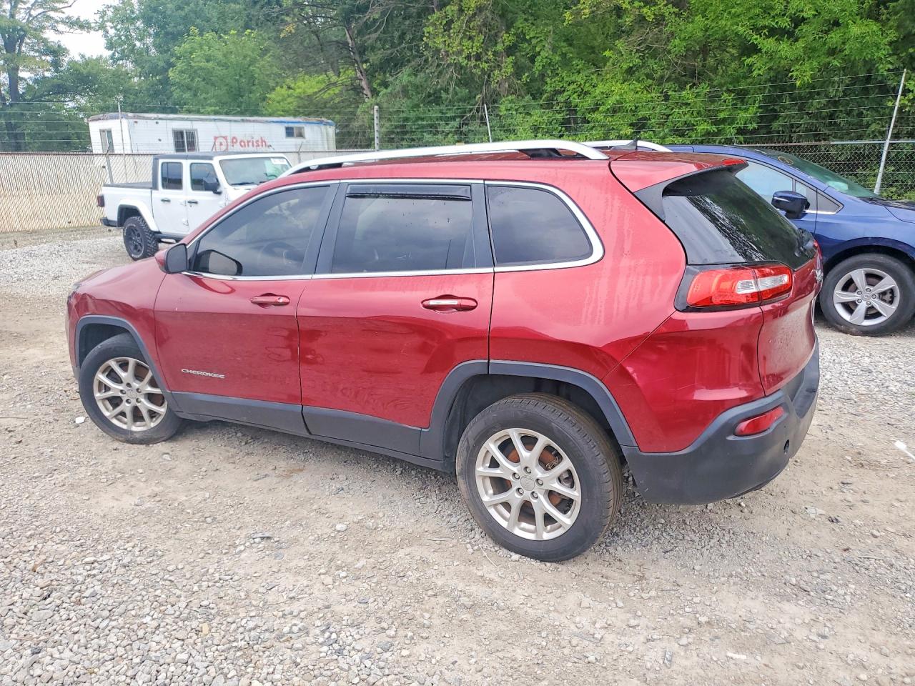 2014 Jeep Cherokee Latitude Red vin: 1C4PJLCBXEW249436