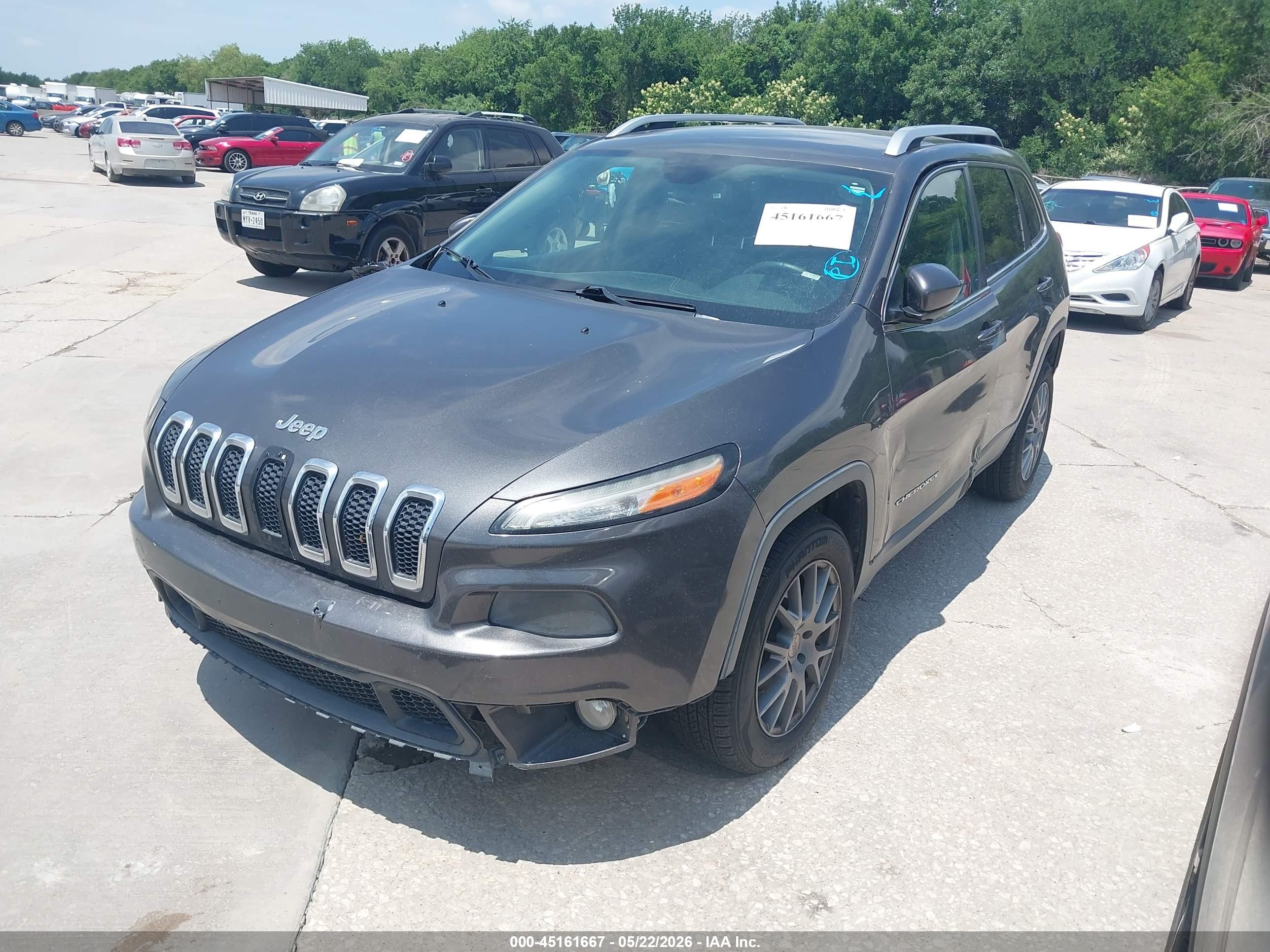 2015 Jeep Cherokee Latitude Серый vin: 1C4PJLCBXFW554078