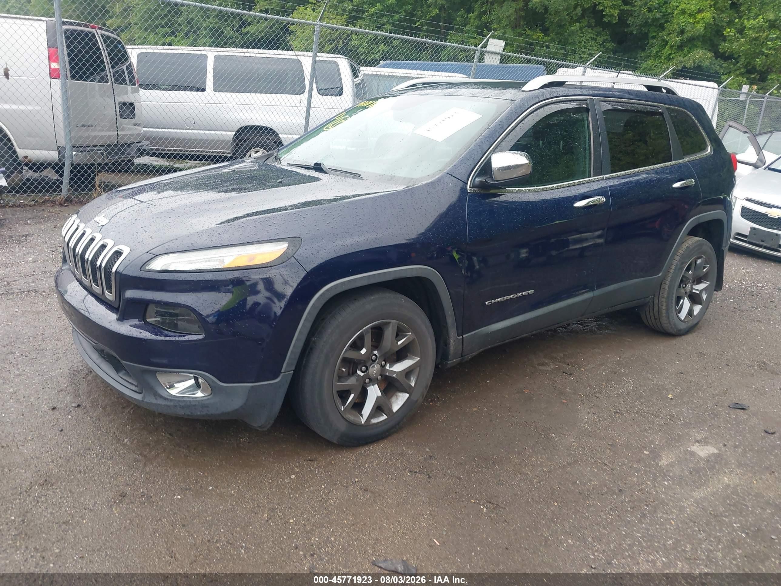 2015 Jeep Cherokee Latitude Dark Blue vin: 1C4PJLCBXFW662863