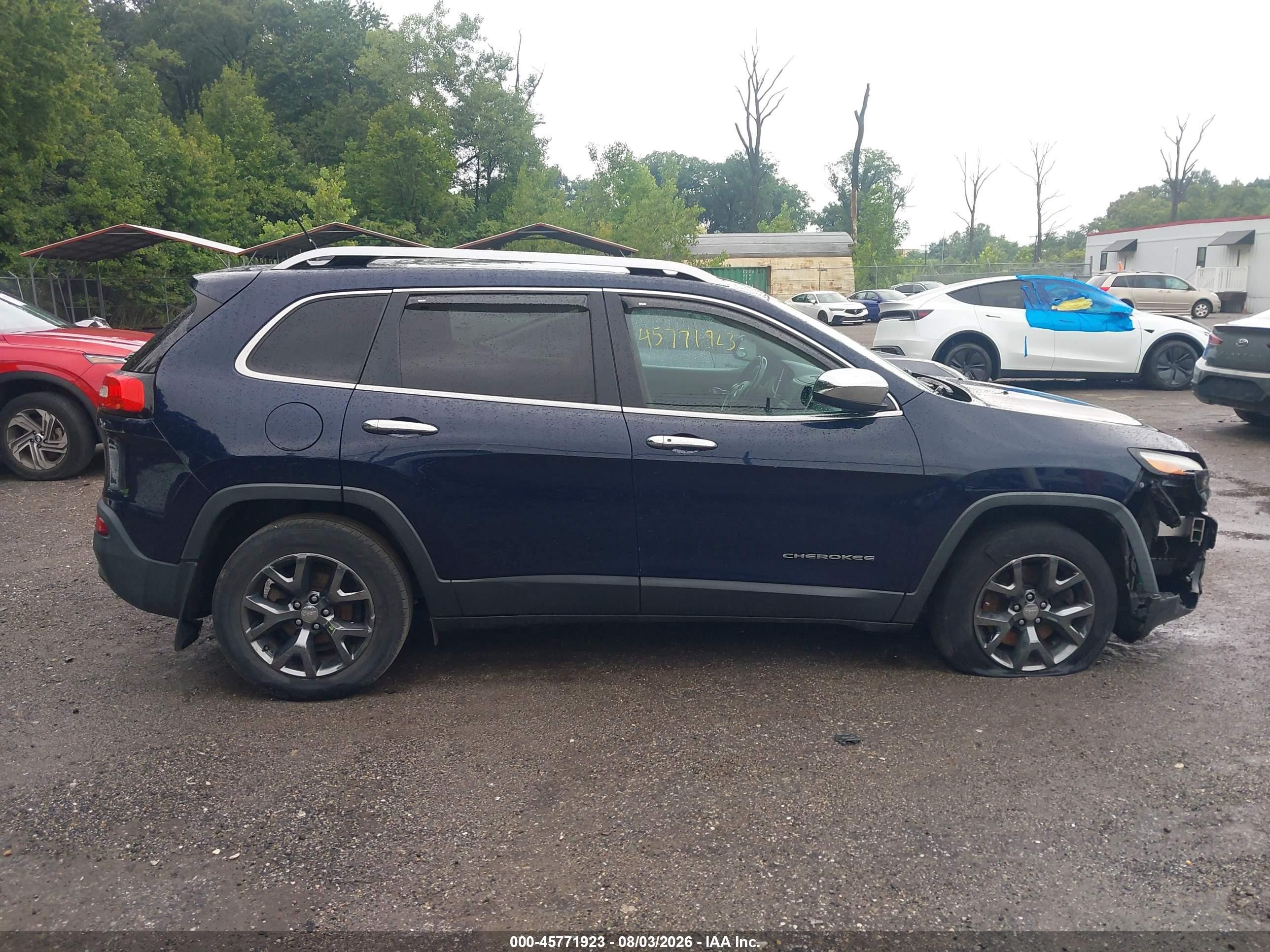 2015 Jeep Cherokee Latitude Dark Blue vin: 1C4PJLCBXFW662863