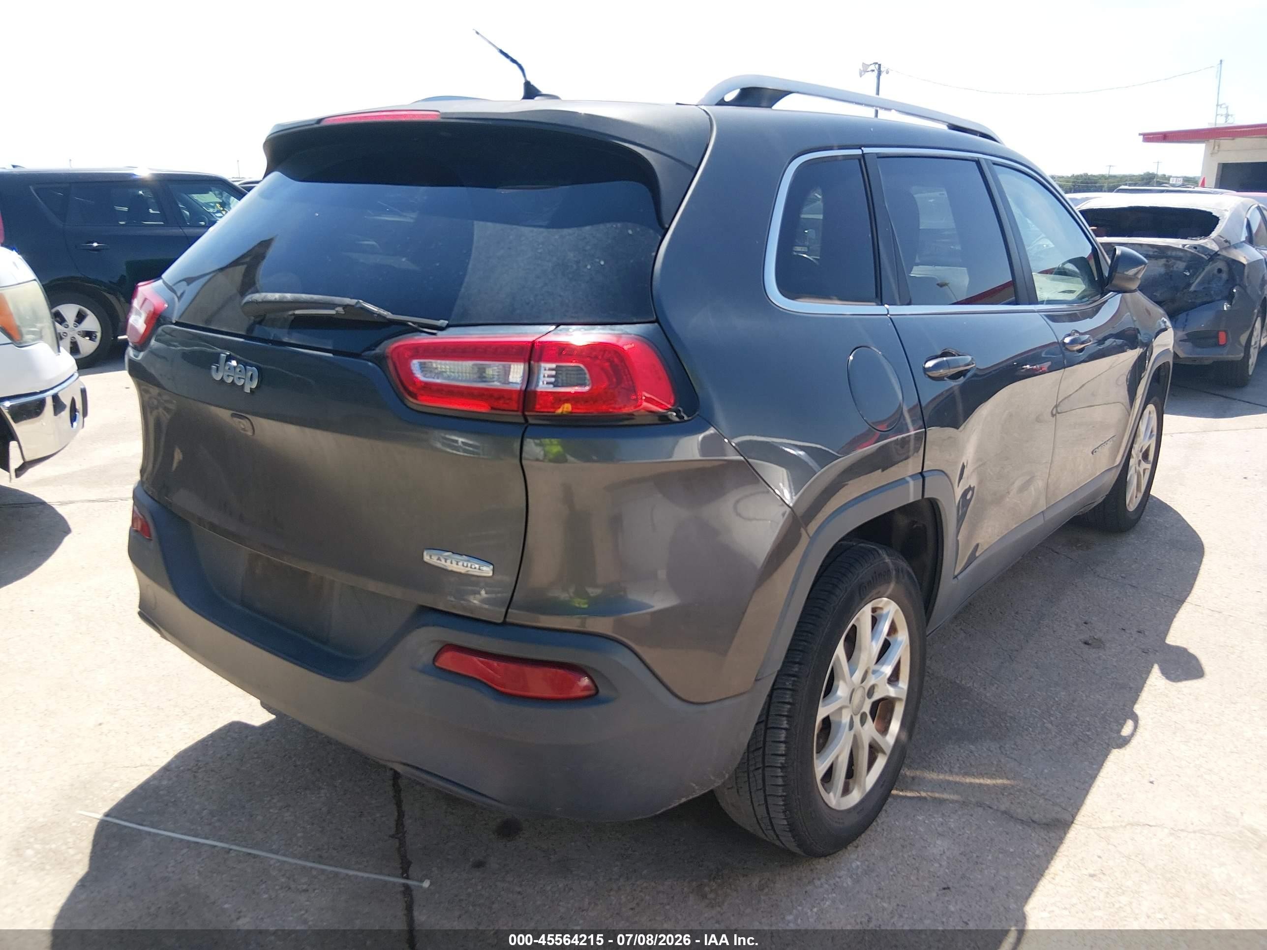 2015 Jeep Cherokee Latitude Серый vin: 1C4PJLCBXFW699881