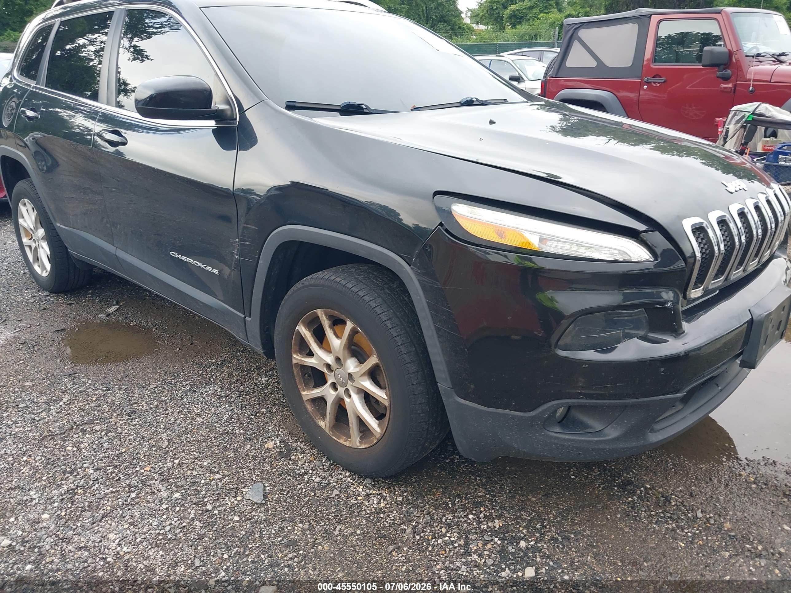 2015 Jeep Cherokee Latitude Black vin: 1C4PJLCBXFW730515