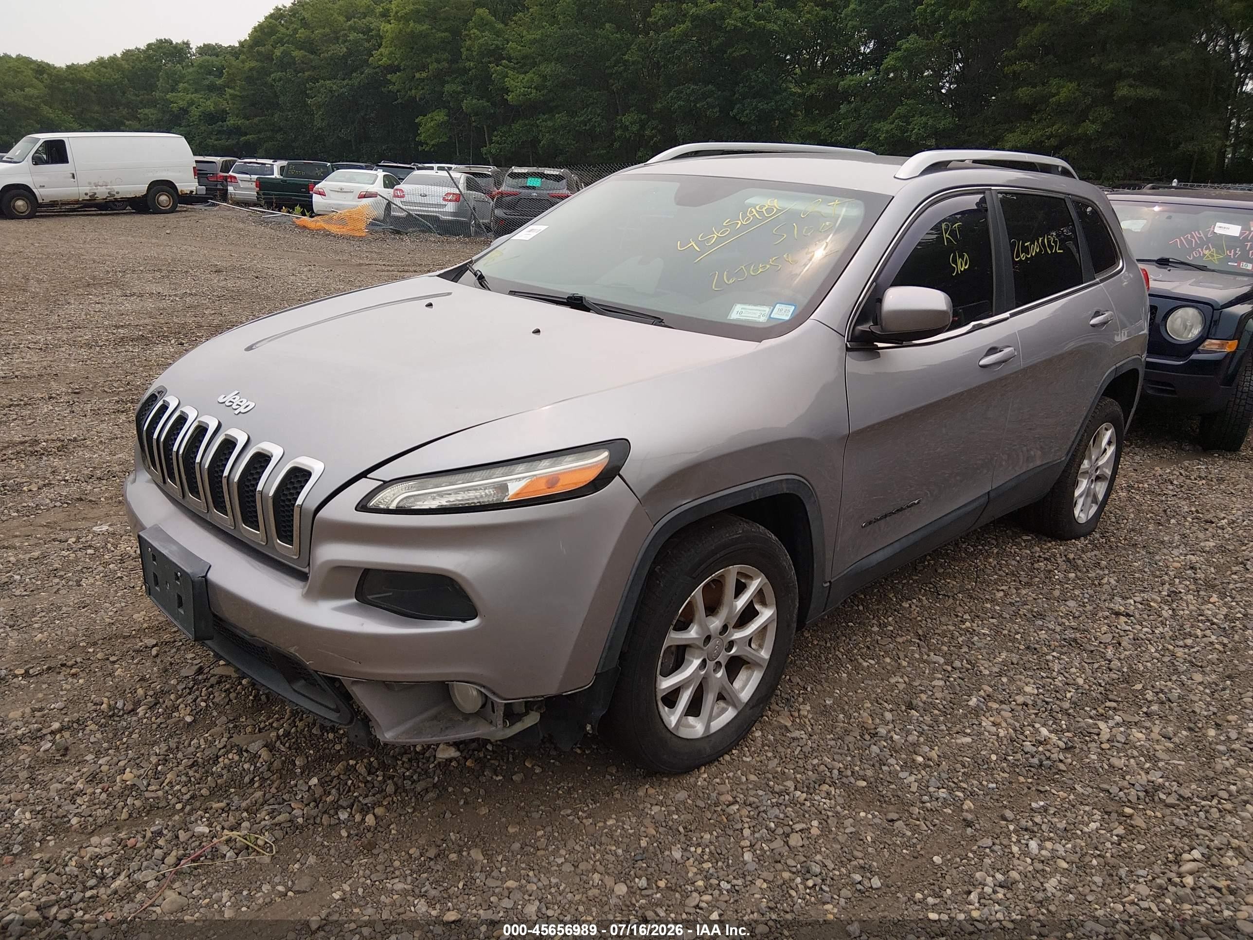 2014 Jeep Cherokee Latitude Серый vin: 1C4PJLCS0EW103157