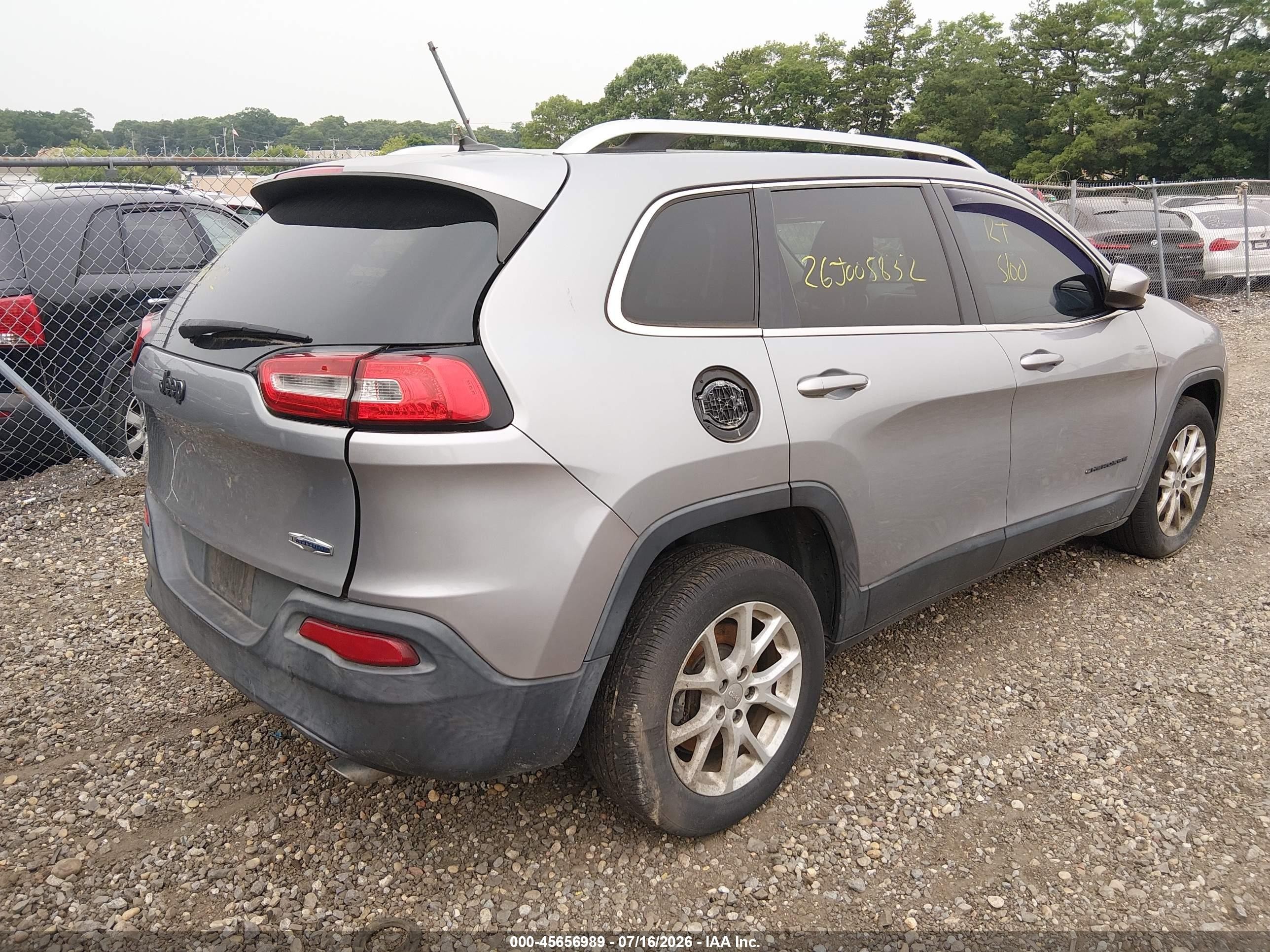 2014 Jeep Cherokee Latitude Серый vin: 1C4PJLCS0EW103157