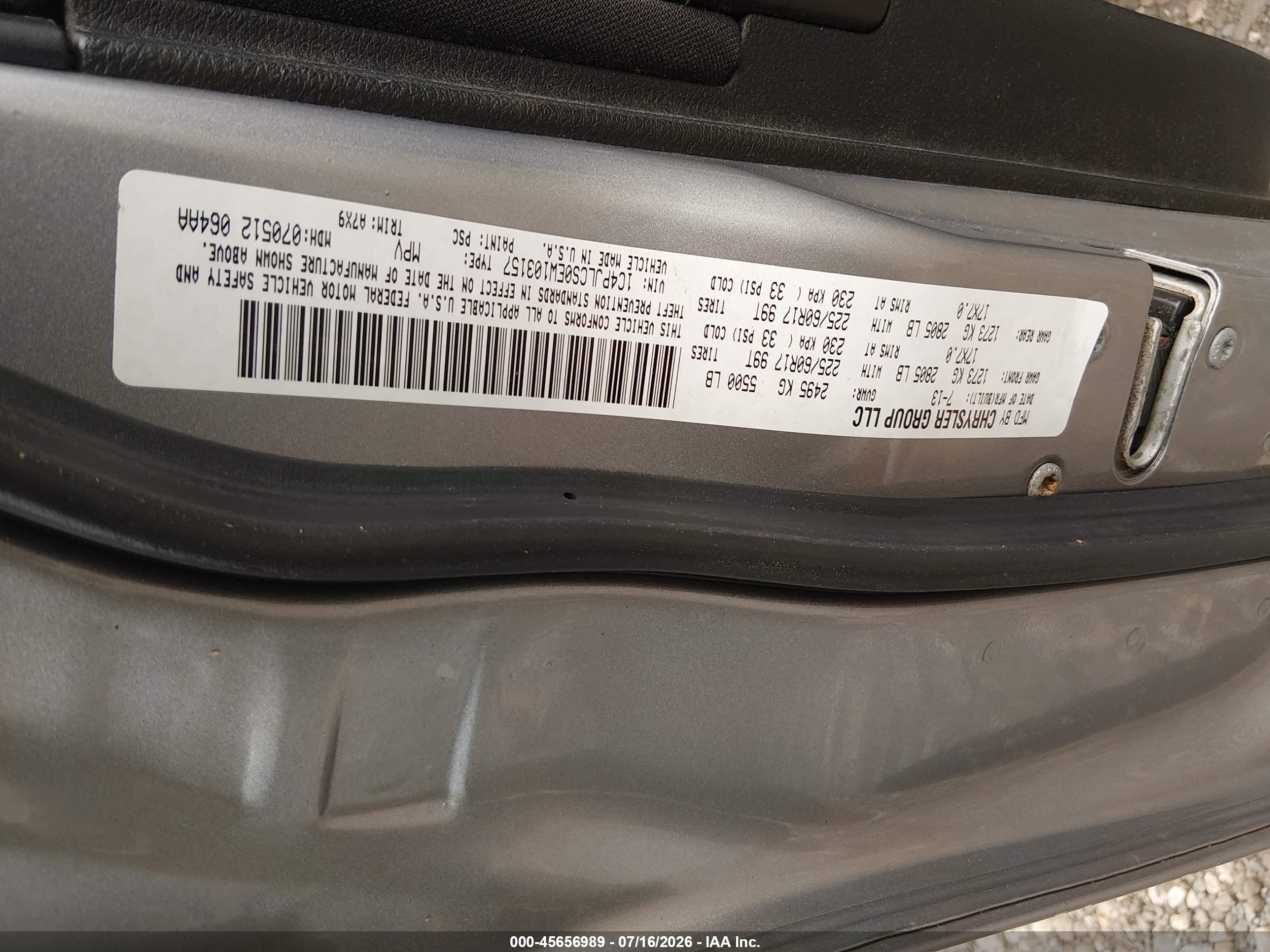 2014 Jeep Cherokee Latitude Серый vin: 1C4PJLCS0EW103157