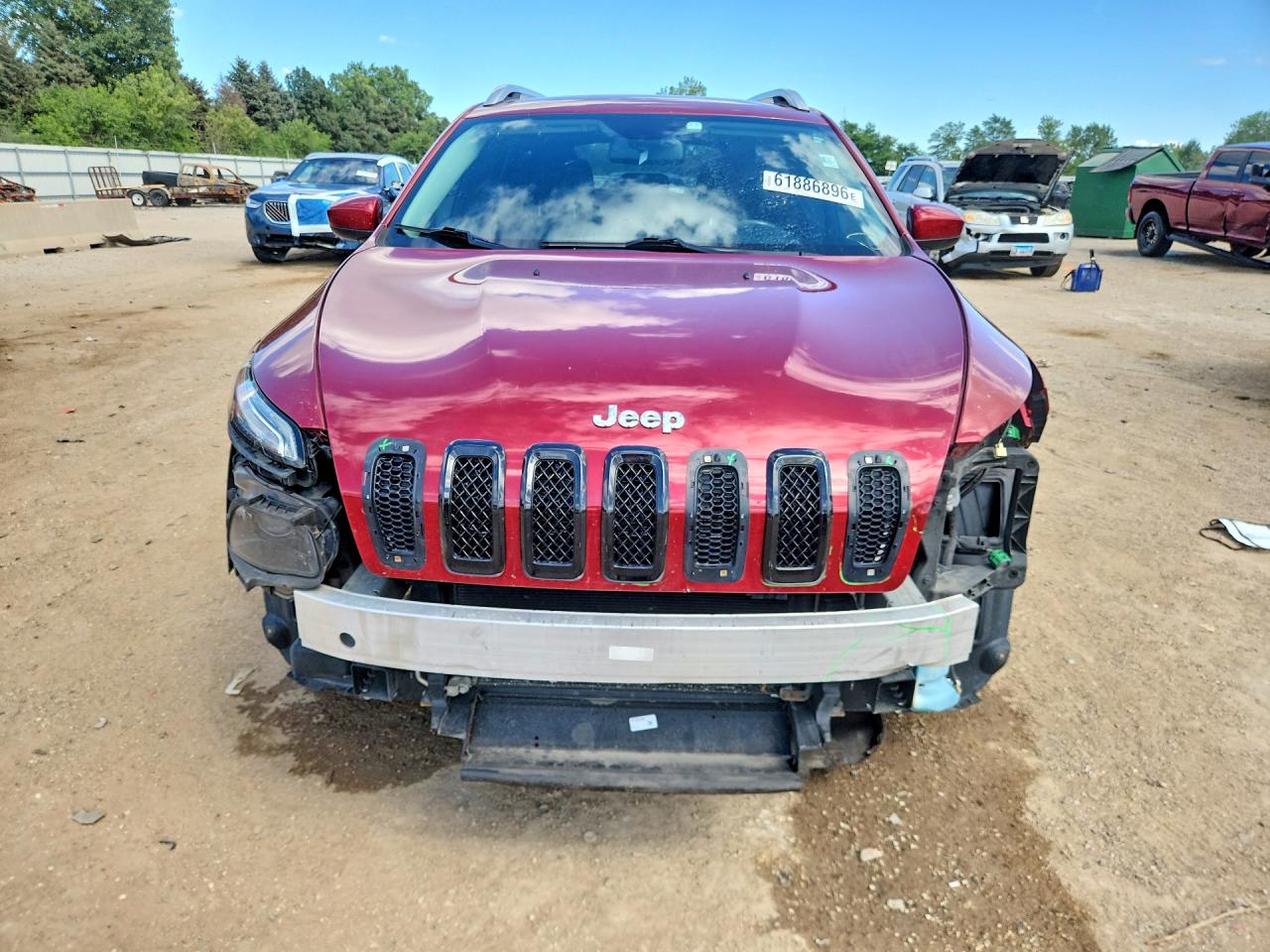 2014 Jeep Cherokee Latitude Red vin: 1C4PJLCS0EW106317