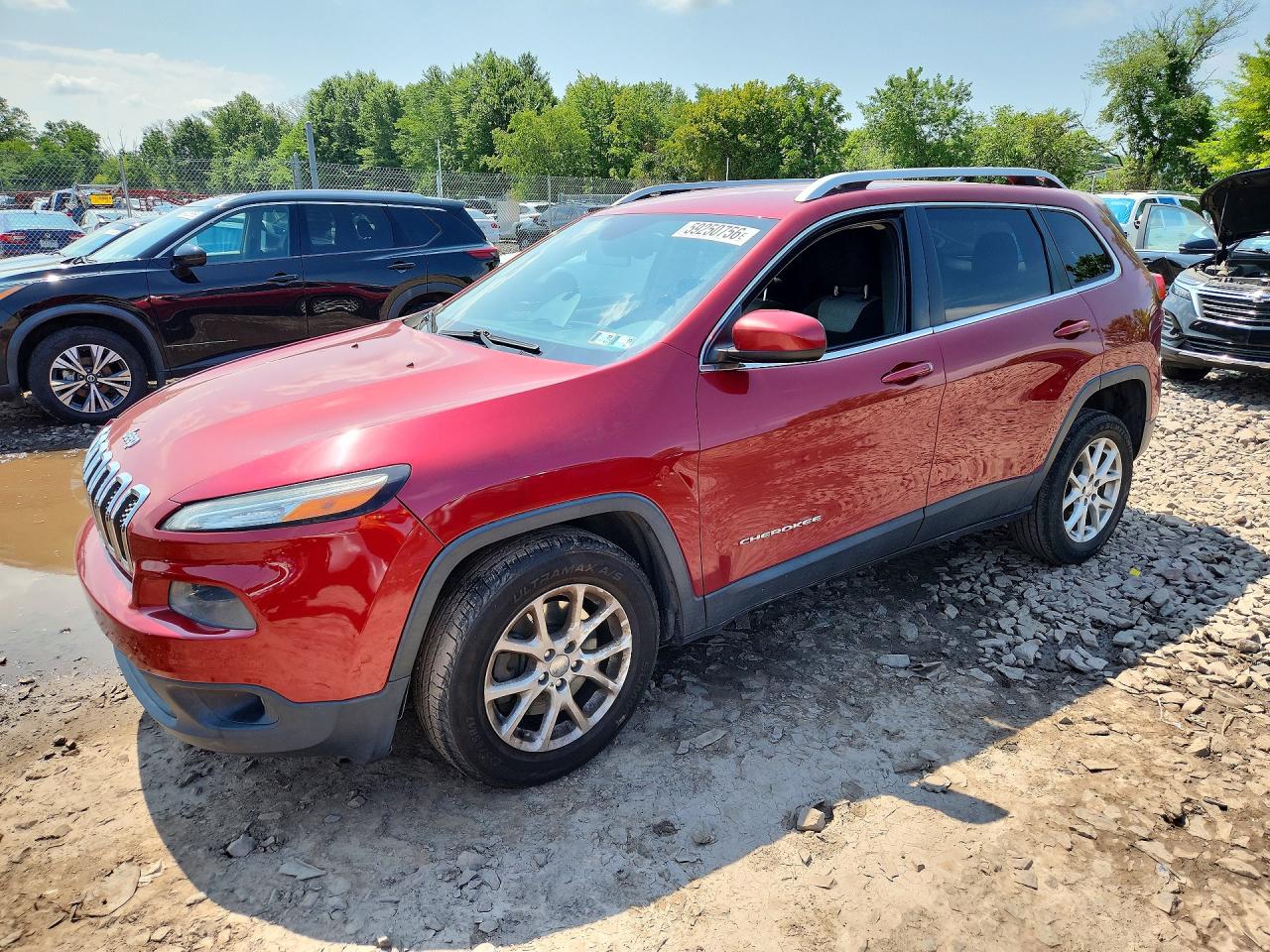 2014 Jeep Cherokee Latitude Бордовый vin: 1C4PJLCS0EW117334
