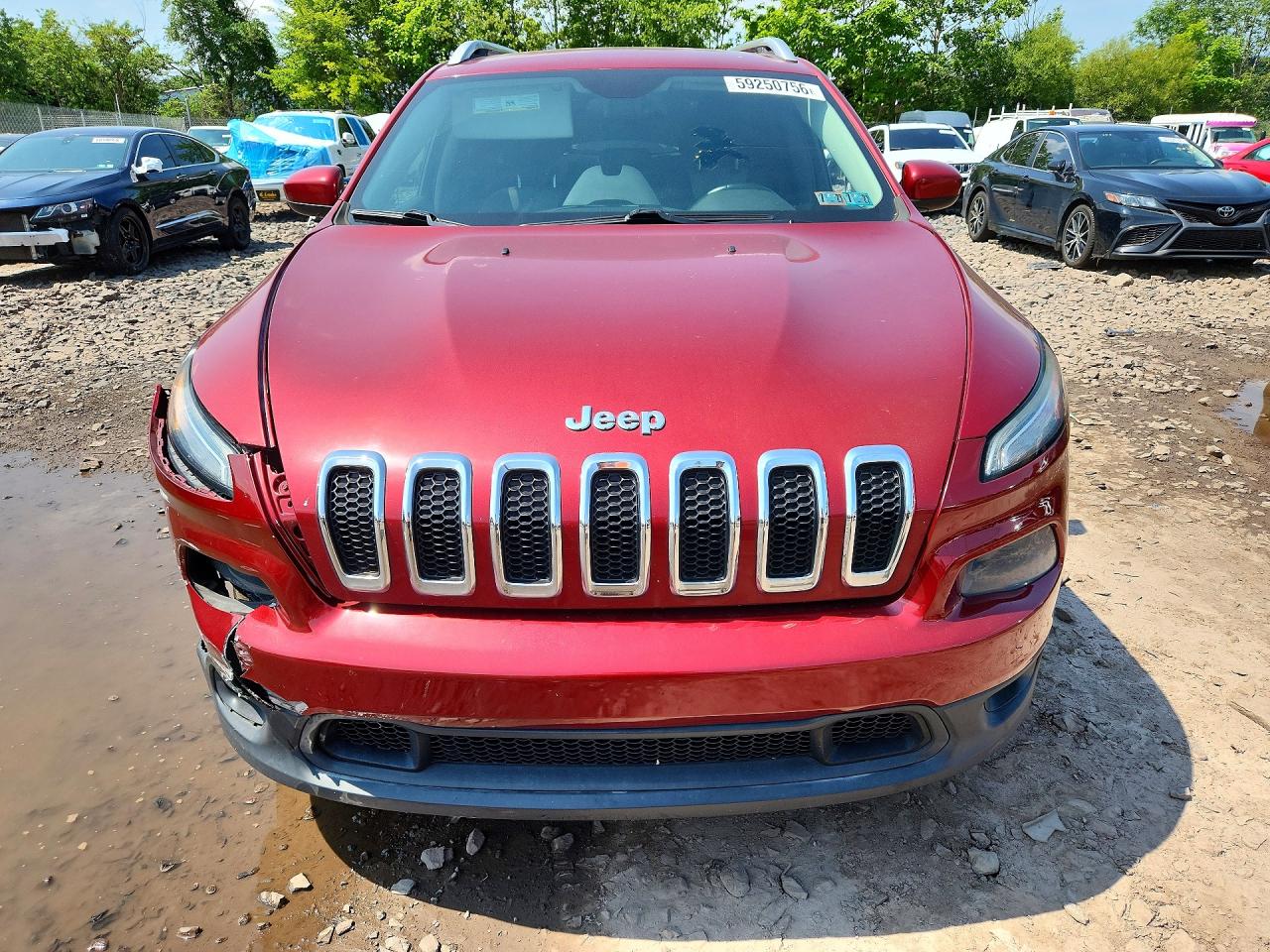 2014 Jeep Cherokee Latitude Burgundy vin: 1C4PJLCS0EW117334
