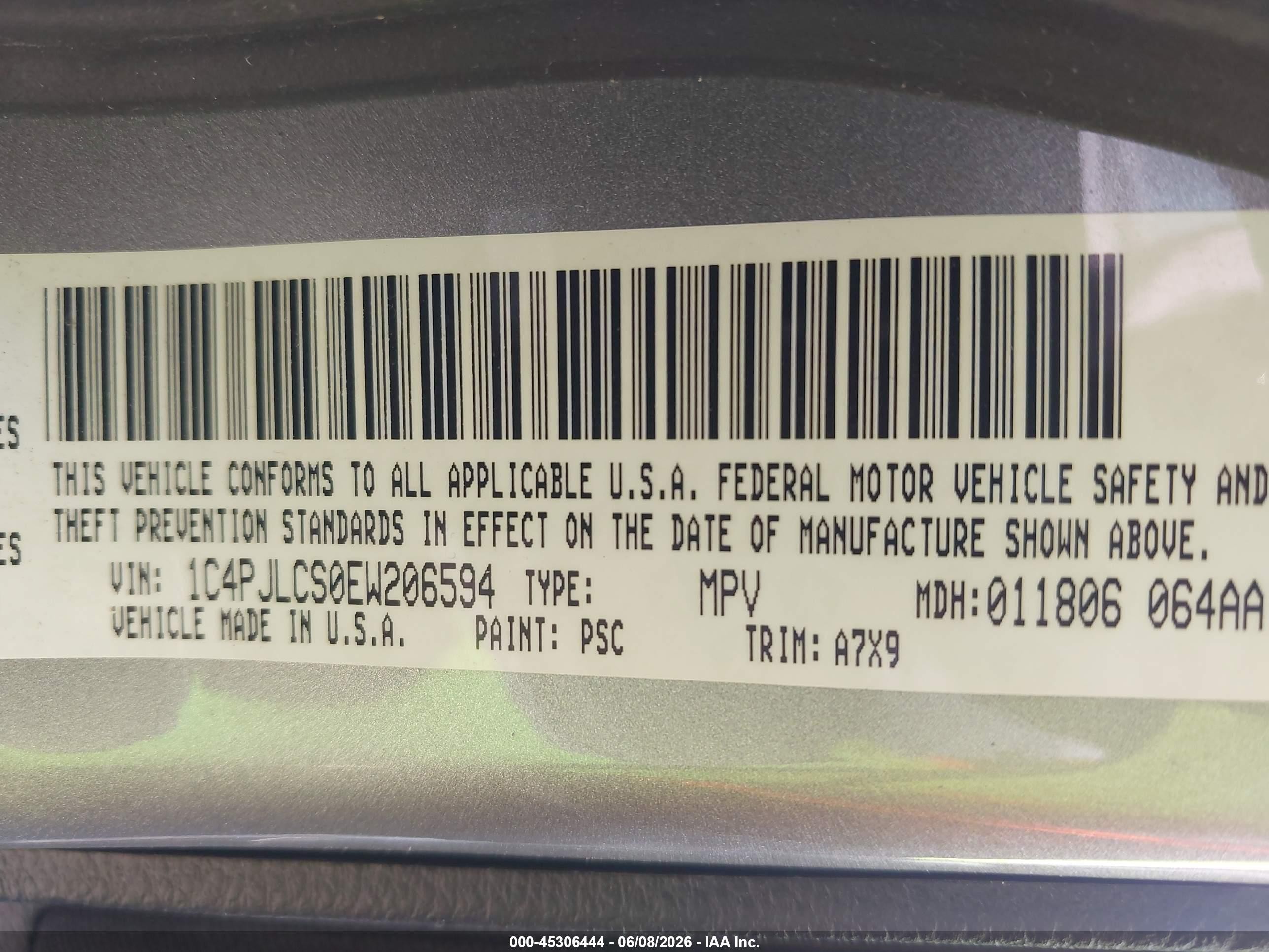 2014 Jeep Cherokee Latitude Gray vin: 1C4PJLCS0EW206594