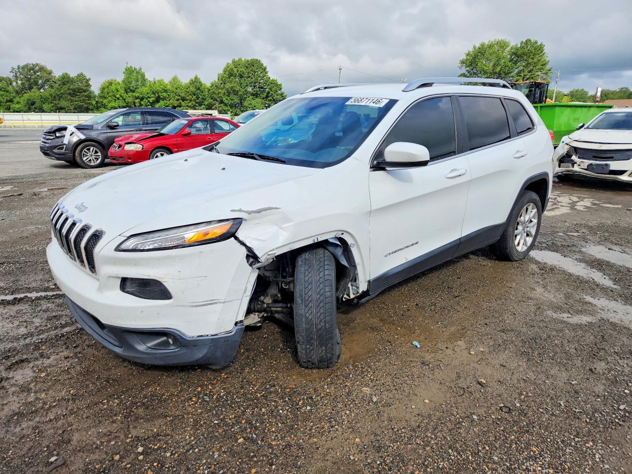 2015 Jeep Cherokee Latitude White vin: 1C4PJLCS0FW542196